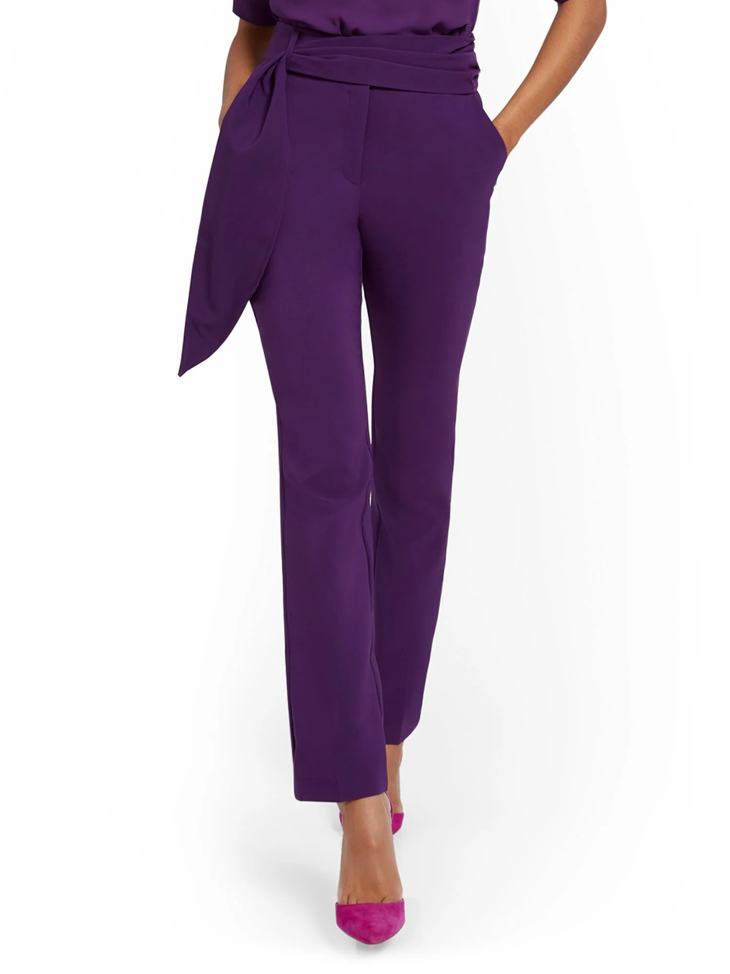Sash Tie Slim-Leg Pant - Image 2
