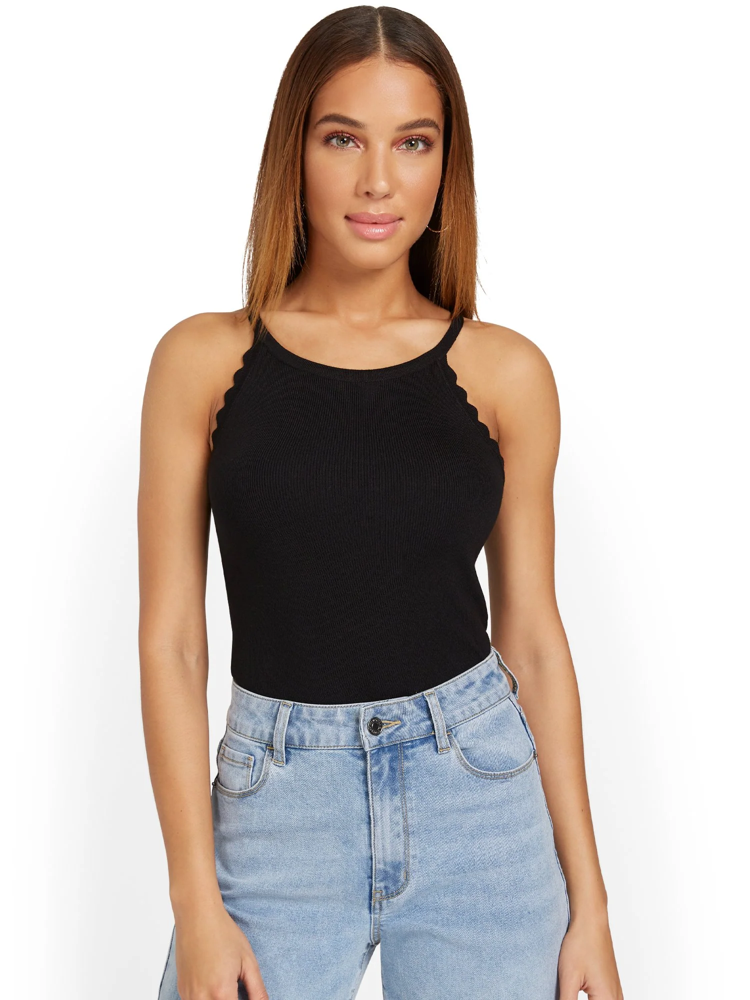 Edgemine Scalloped Halterneck Tank Top - Brands We Love