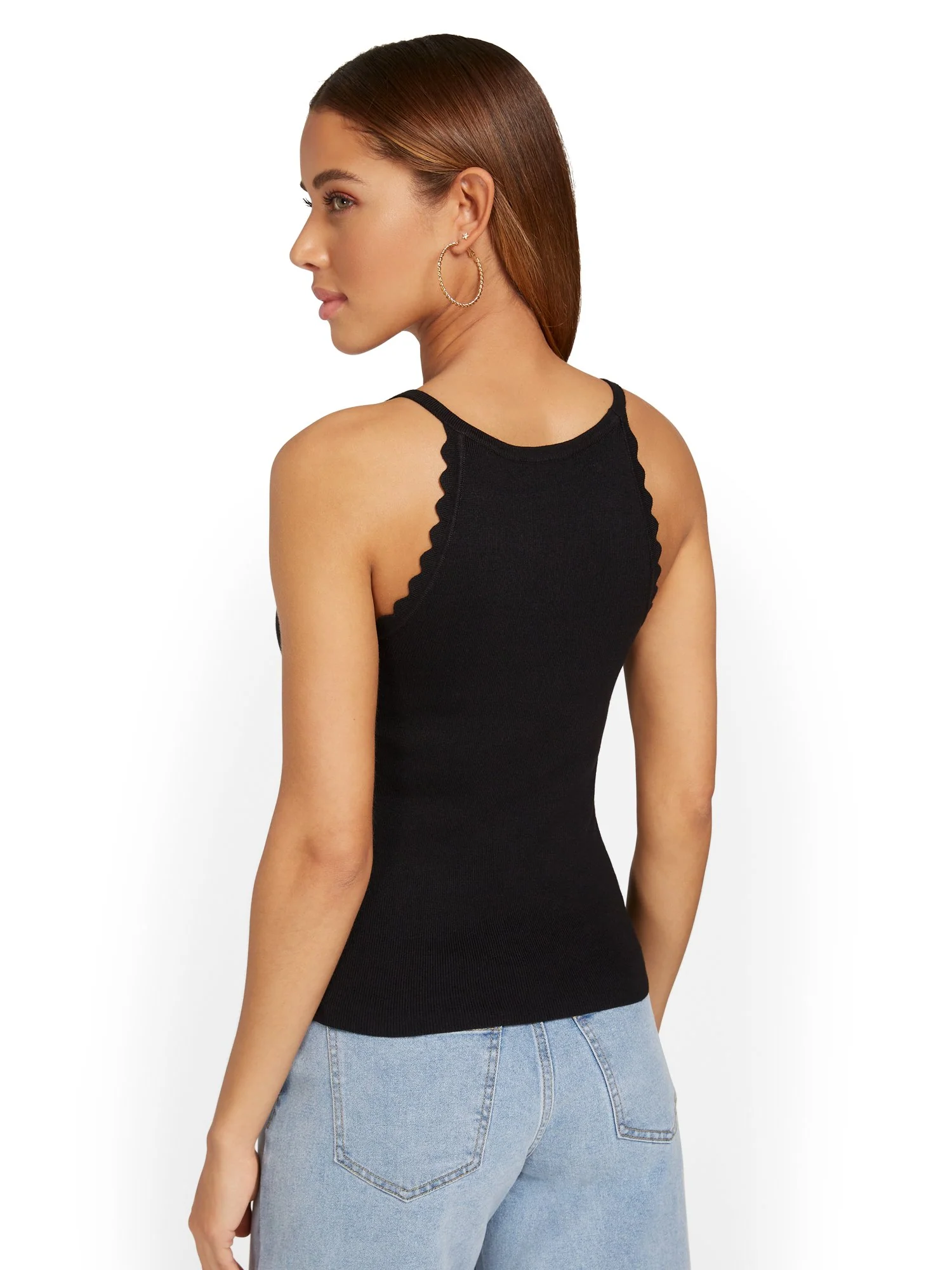 Edgemine Scalloped Halterneck Tank Top - Brands We Love - Image 3