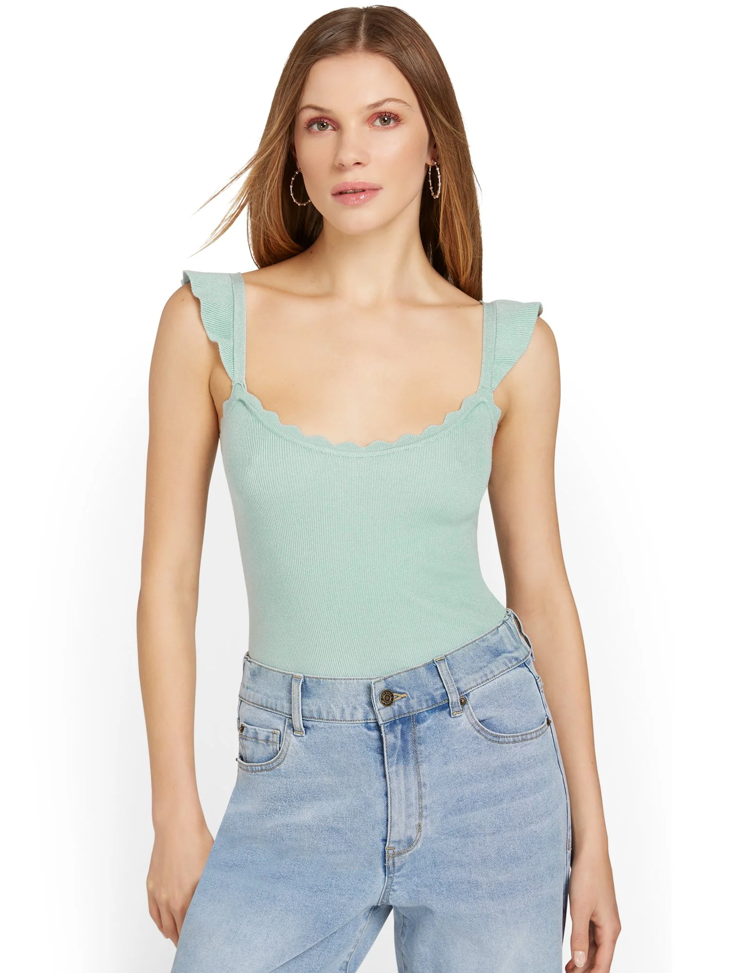 Edgemine Scalloped Knit Tank Top - Brands We Love - Image 6