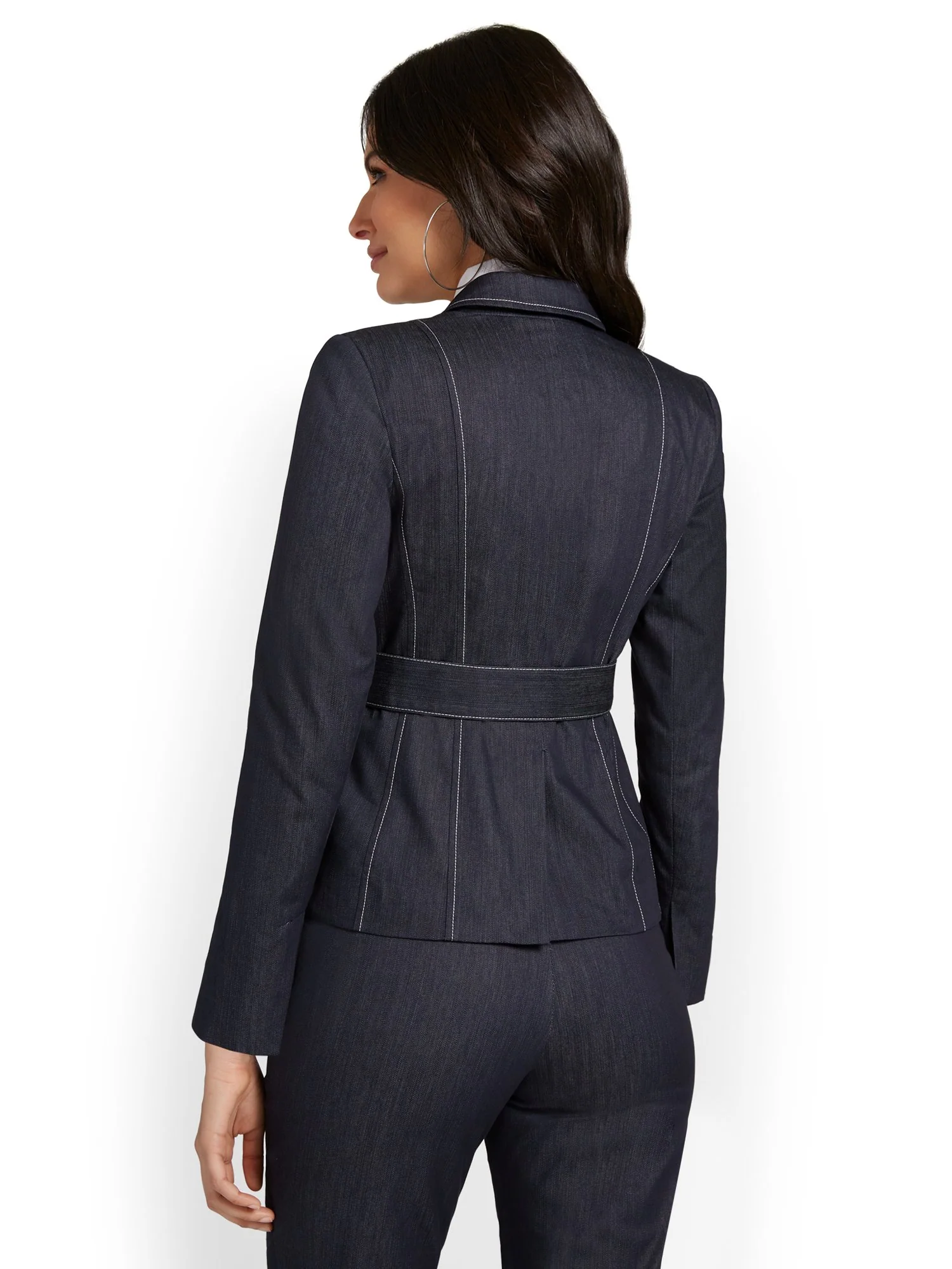 Seamed Patch Pocket Denim Jacket - Image 3