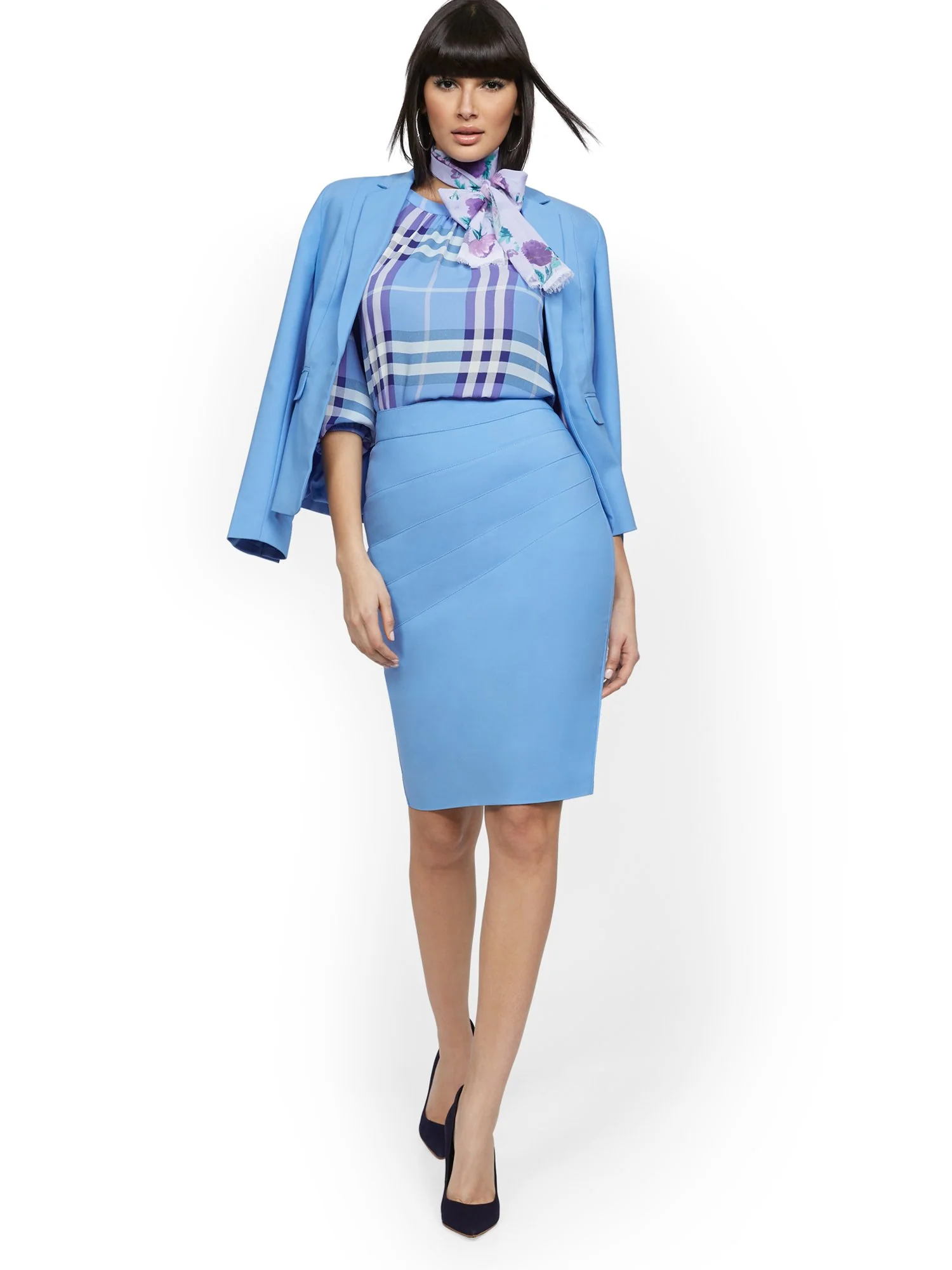 Seamed Pencil Skirt - 7th Avenue - Image 12