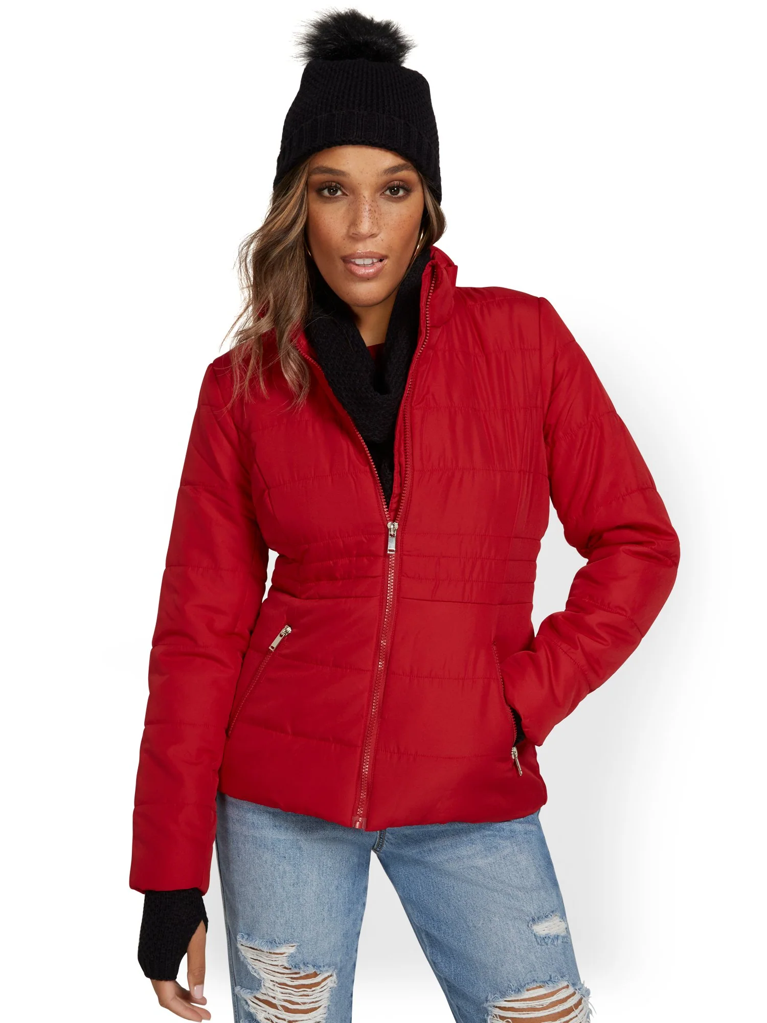 Seamed Puffer Jacket - Image 16