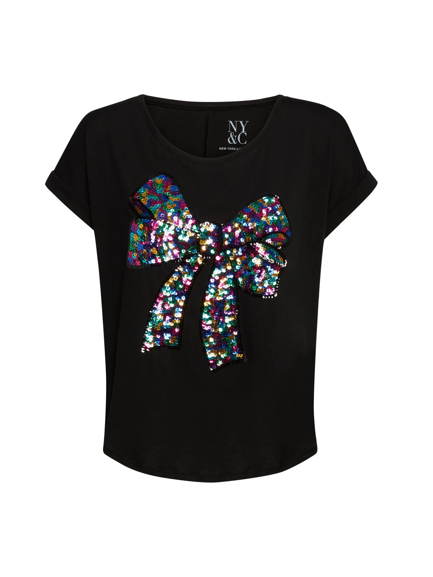 Sequin Bow Graphic Tee - Image 3