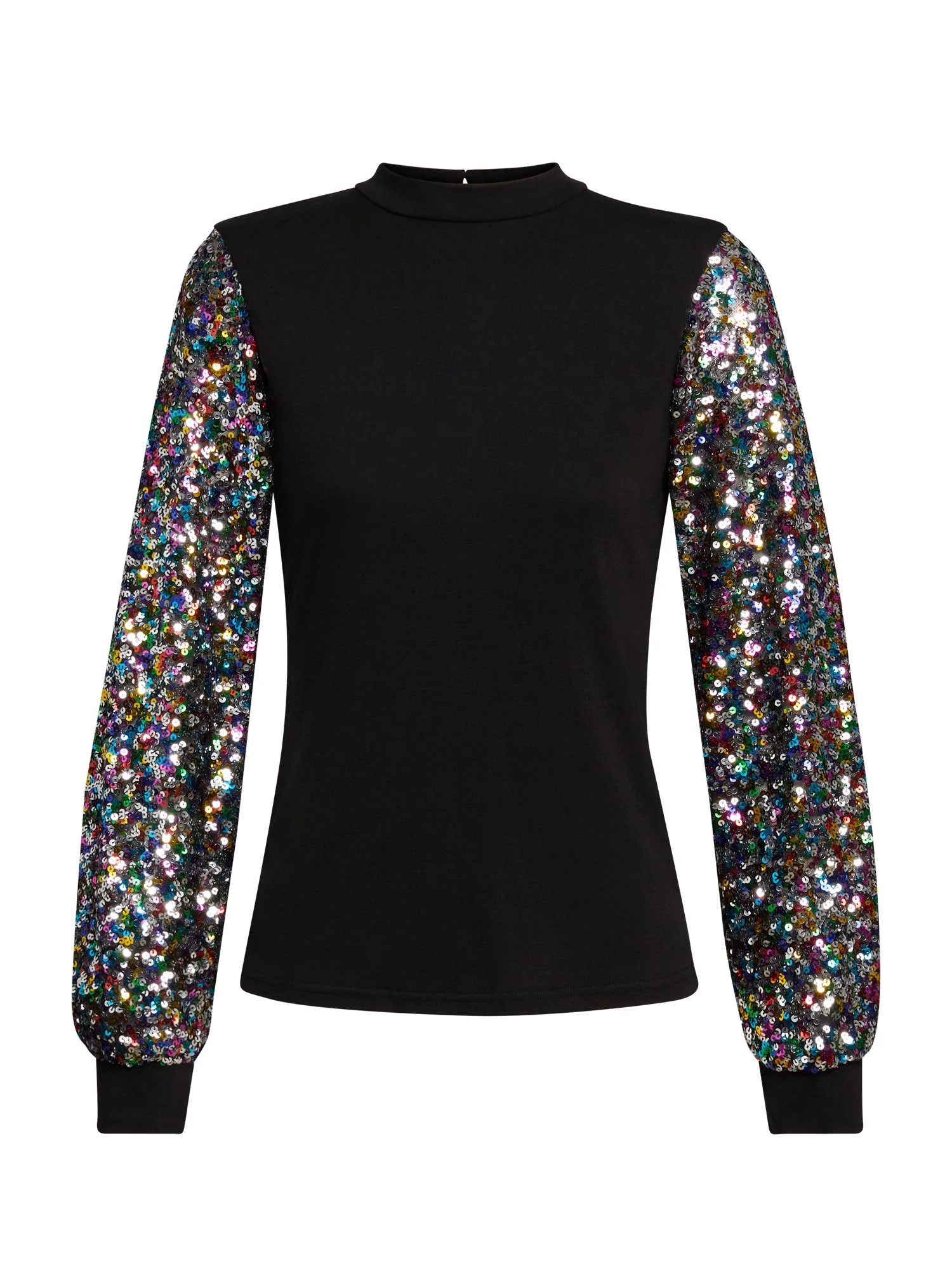 Sequin Bubble-Sleeve Top - Image 3