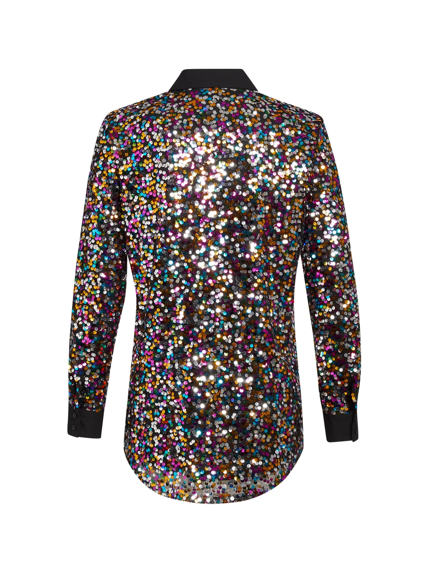 Sequin Button-Down Tunic Top - Image 4