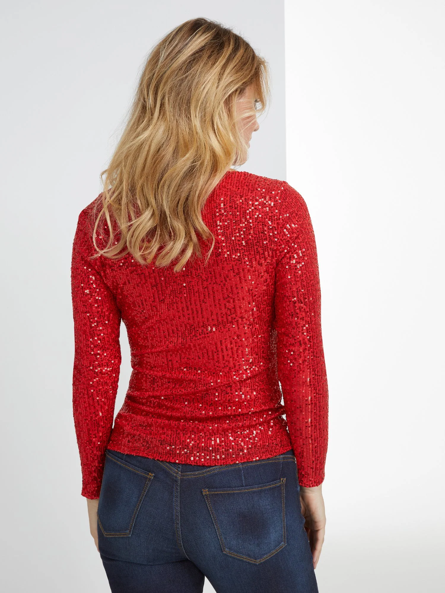 Sequin Draped-Front Top - Image 3