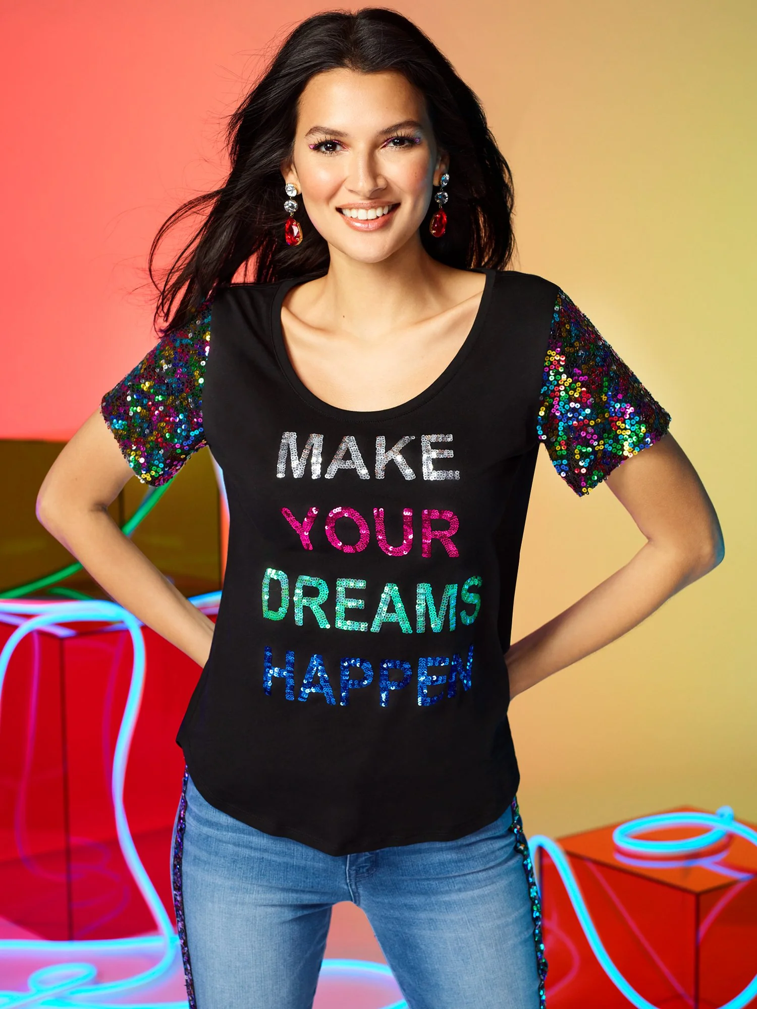 Sequin Dreams Graphic Tee - Image 2
