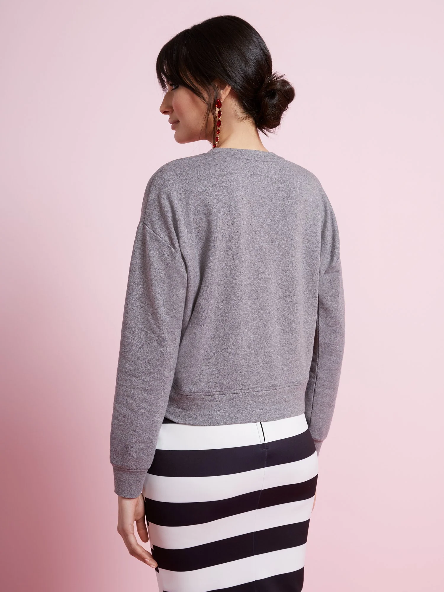 Sequin-Heart Sweatshirt - Image 3