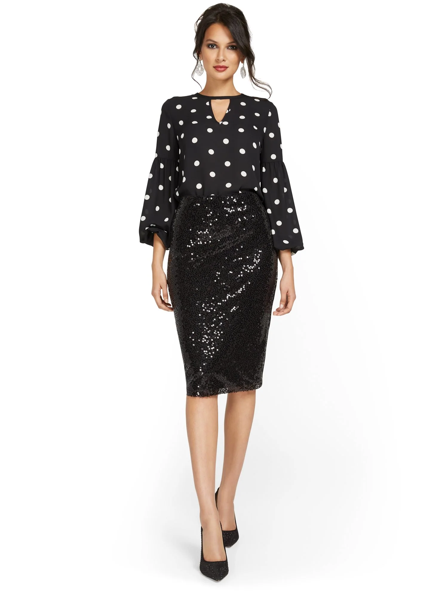 Sequin Pencil Skirt - Image 4