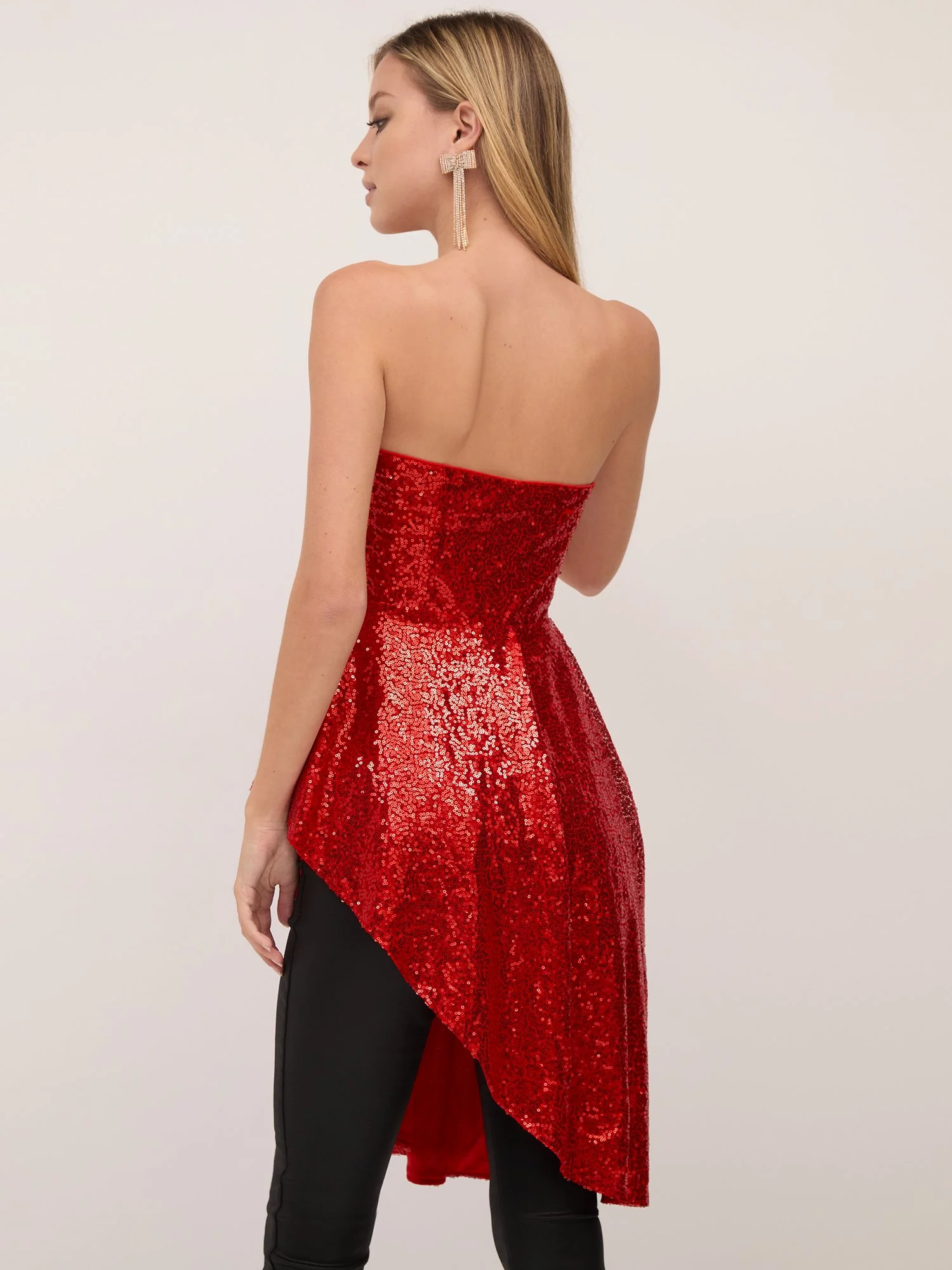 Sequin Strapless Maxi Top - Image 3