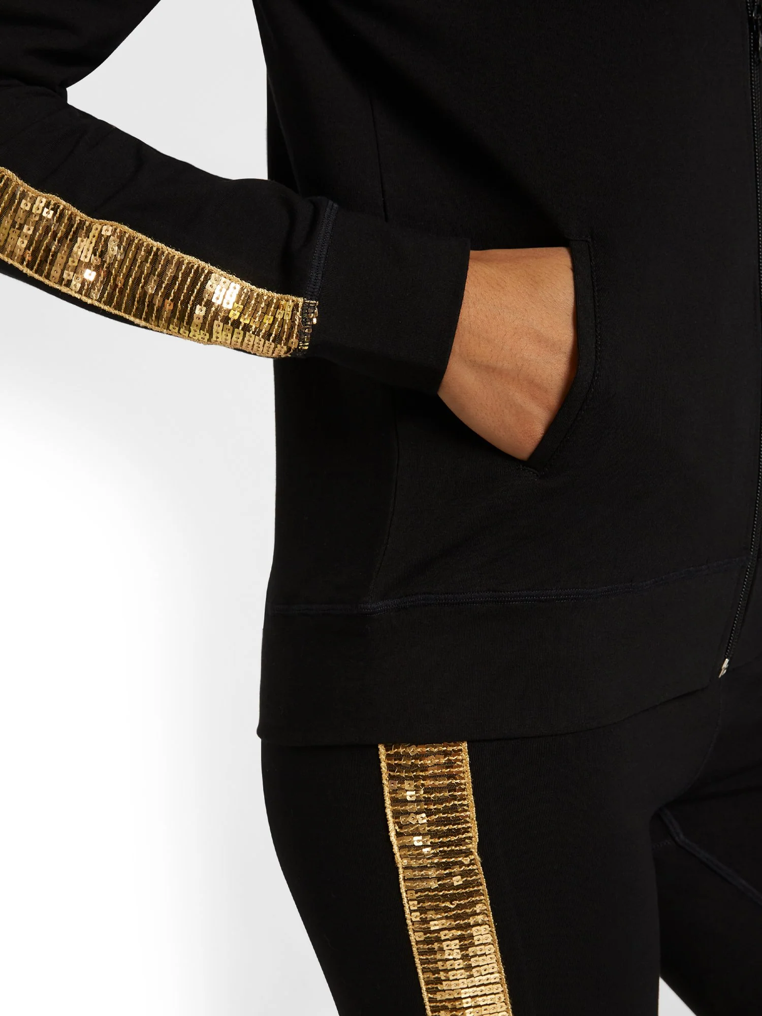 Sequin-Stripe Yoga Jacket - Image 4