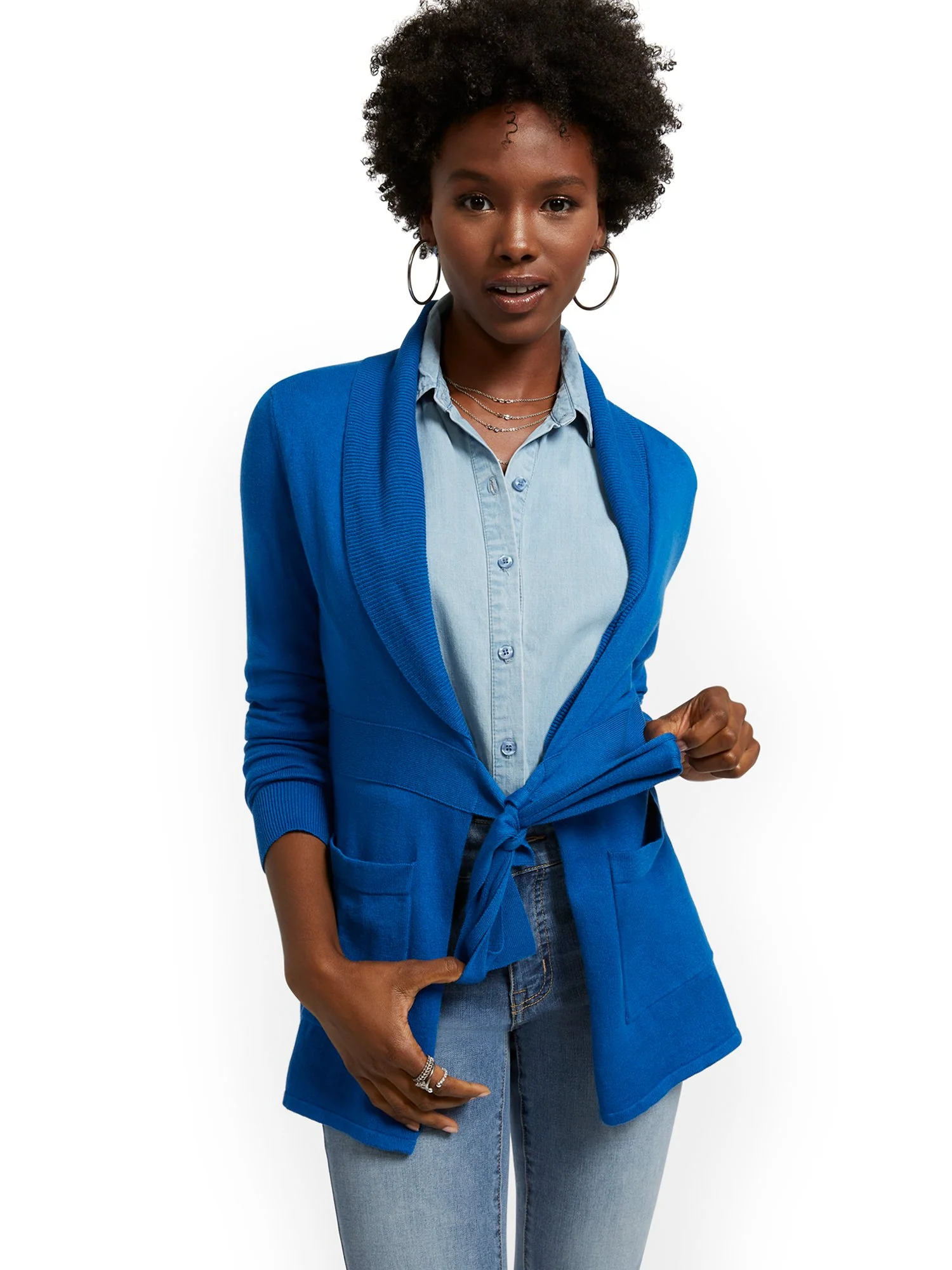 Shawl-Collar Cardigan - 7th Avenue - Image 10