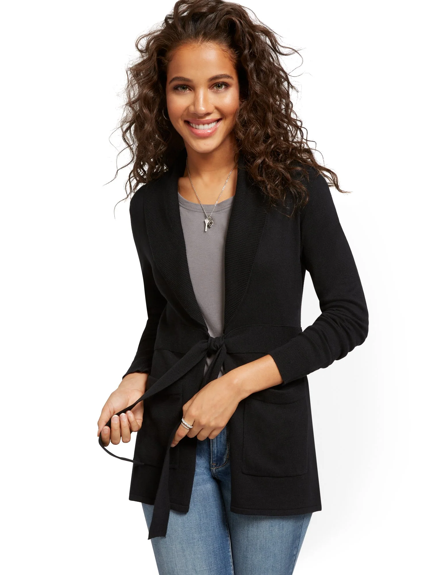 Shawl-Collar Cardigan - 7th Avenue - Image 2