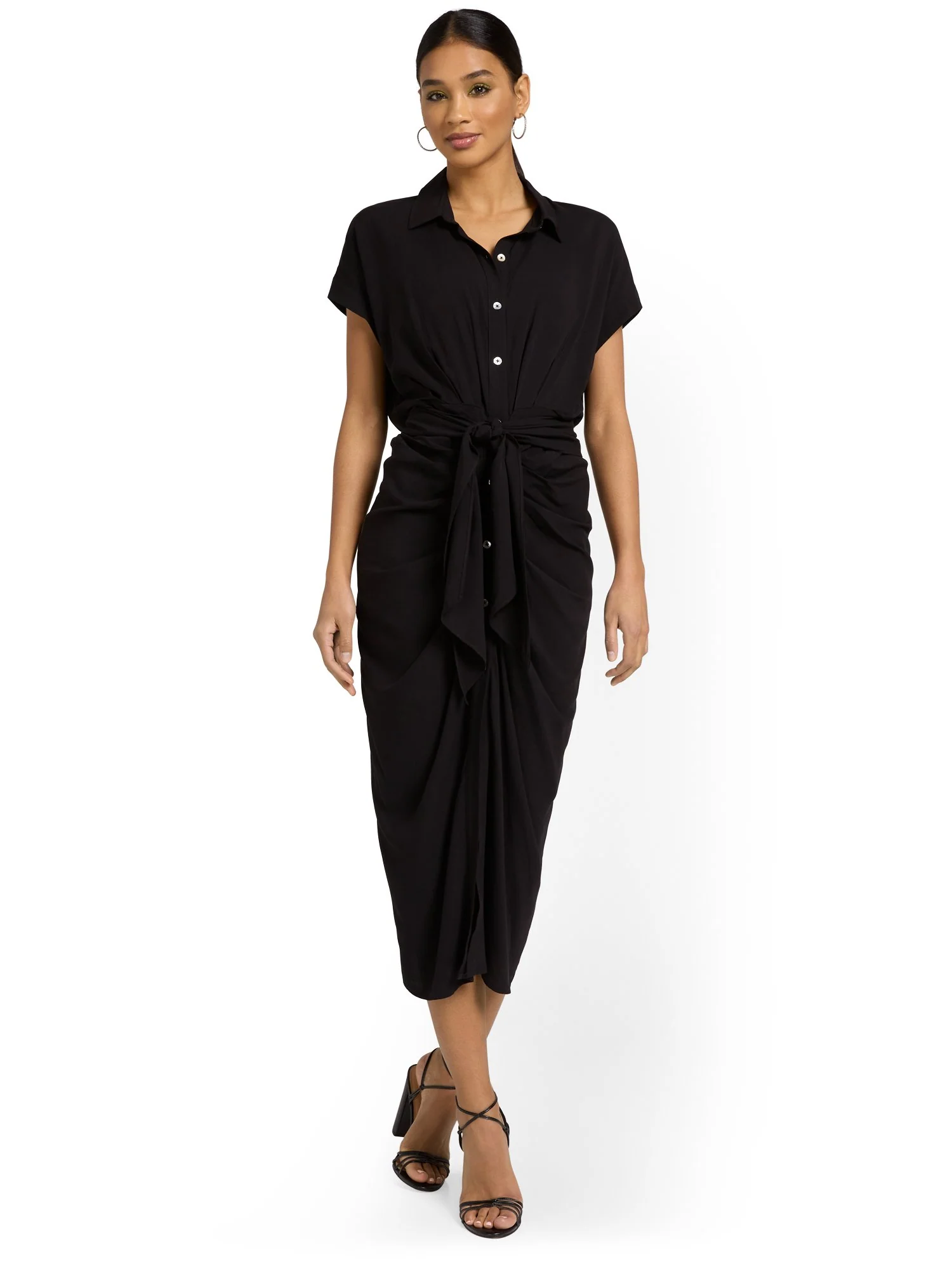 Shirred Shirtdress - Edit By Nine