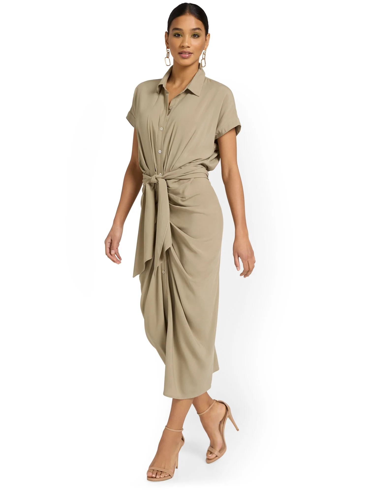 Shirred Shirtdress - Edit By Nine - Image 5