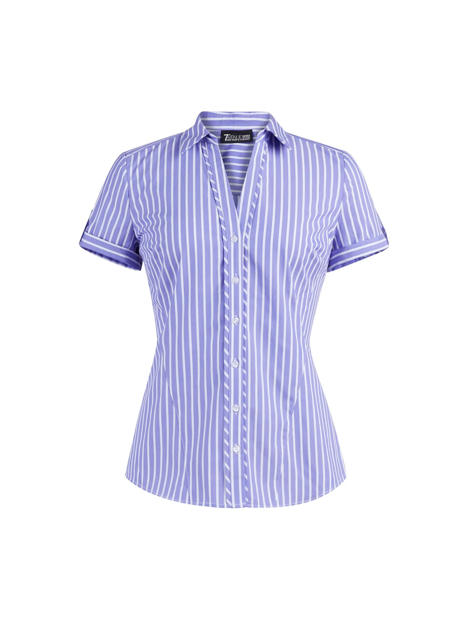 Short-Sleeve Madison Stretch Shirt - Secret Snap - 7th Avenue