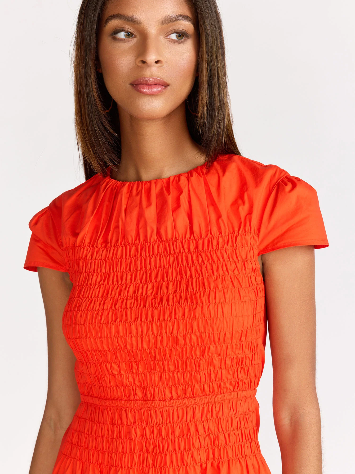 Short-Sleeve Smocked Maxi Dress - Lena - Image 3