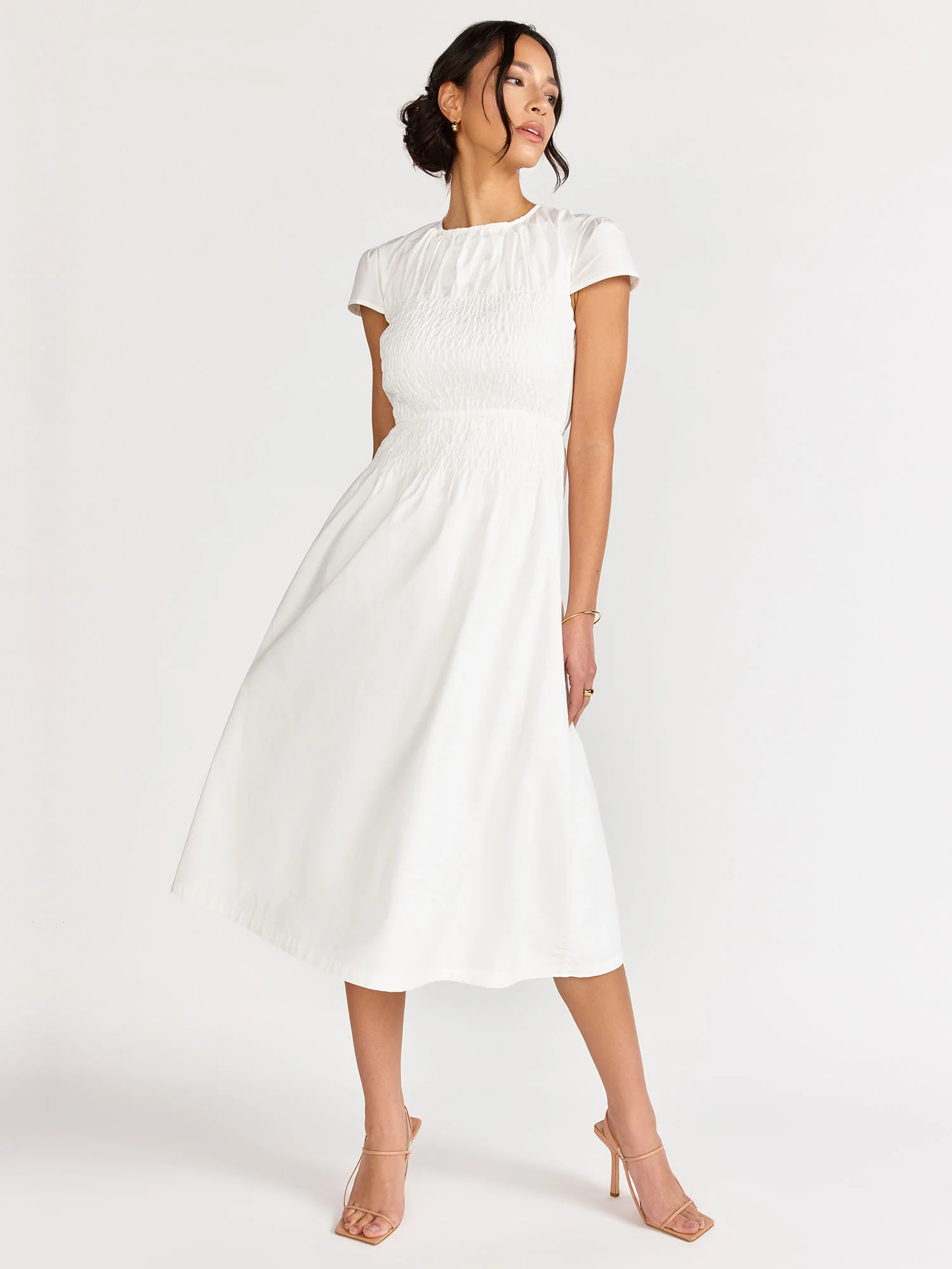 Short-Sleeve Smocked Maxi Dress - Lena - Image 6