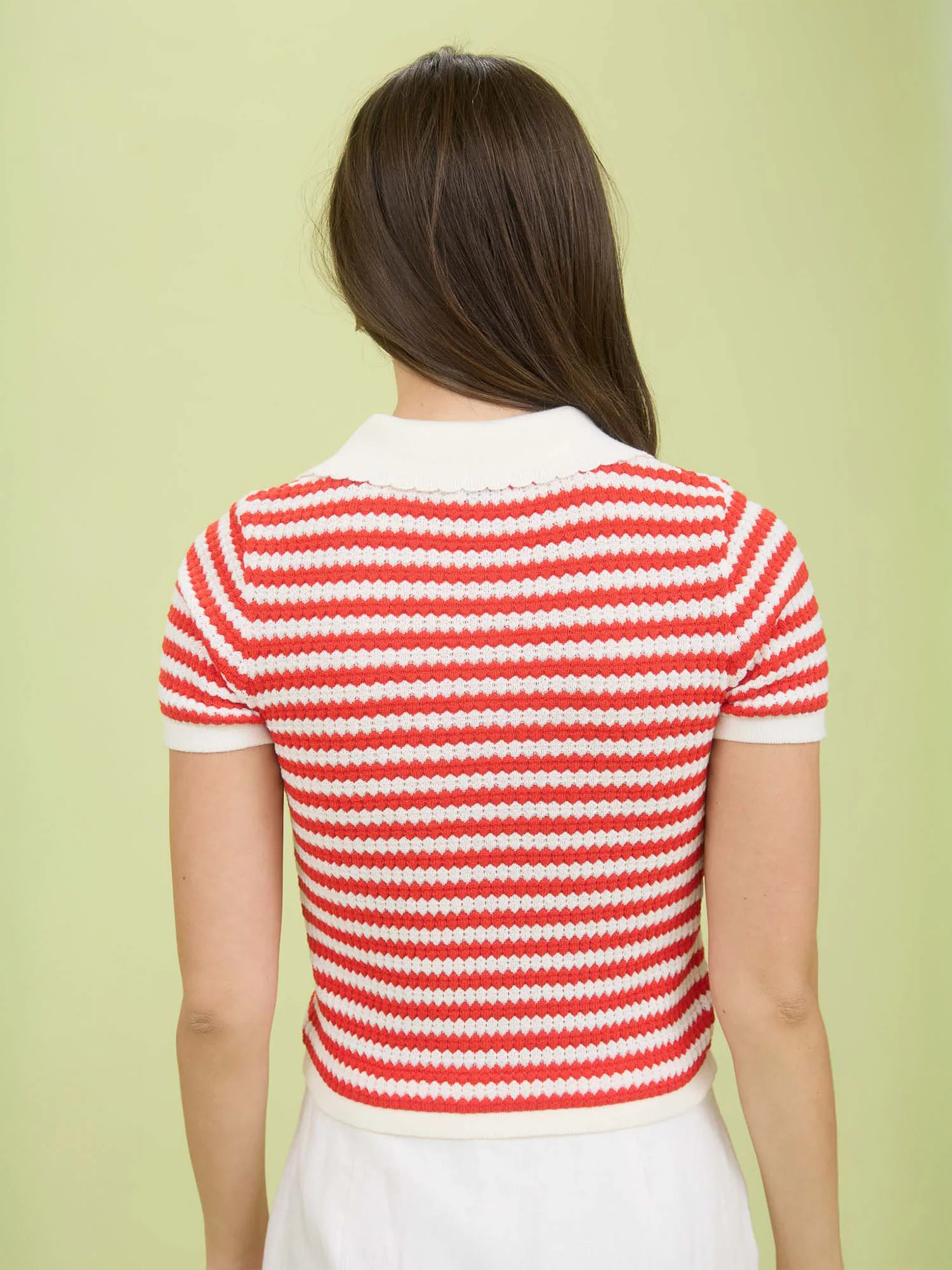 Short Sleeve Stripe Light Weight Cardigan - Image 13