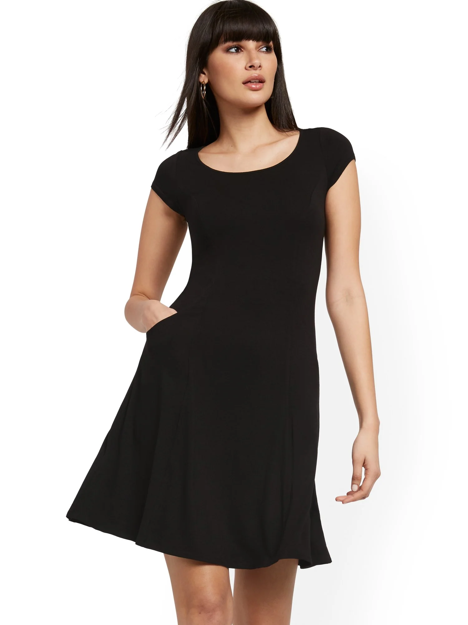 Short-Sleeve Swing Dress - NY&C Style System