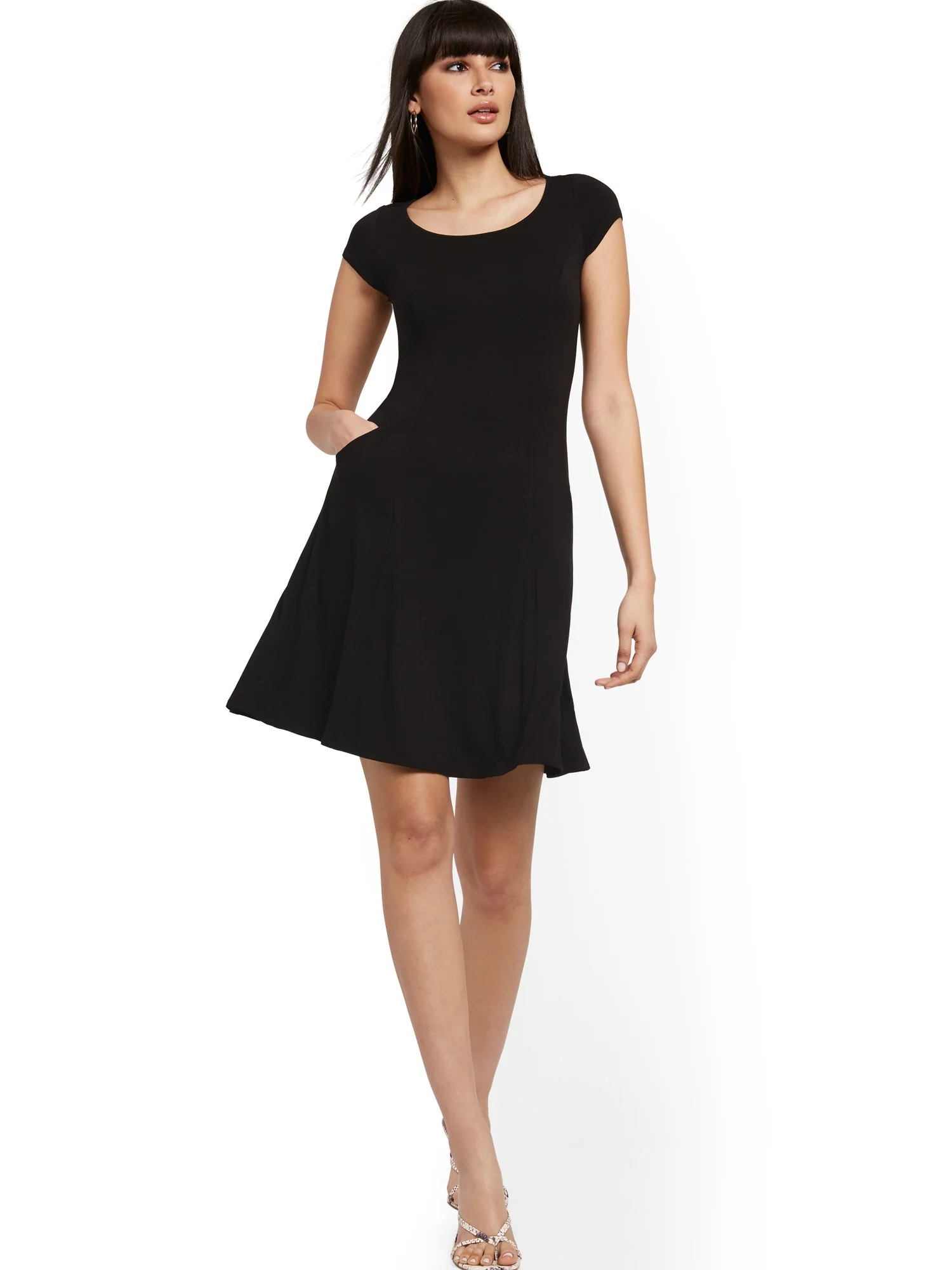 Short-Sleeve Swing Dress - NY&C Style System - Image 4