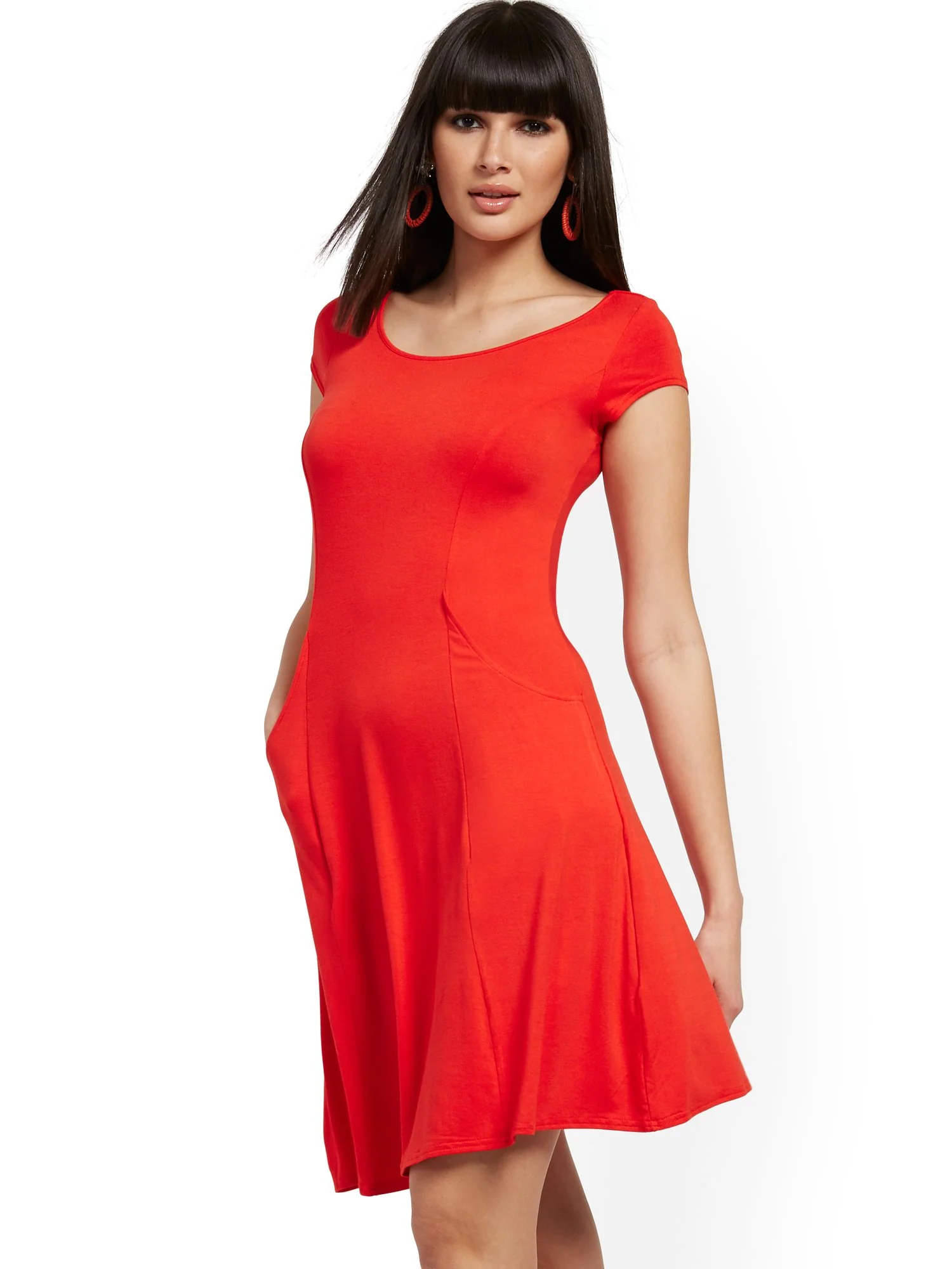 Short-Sleeve Swing Dress - NY&C Style System - Image 7