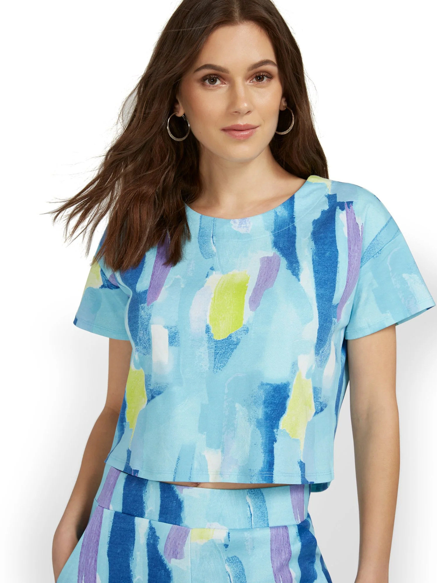 Short-Sleeve Watercolor Tee - City Knits - Image 5