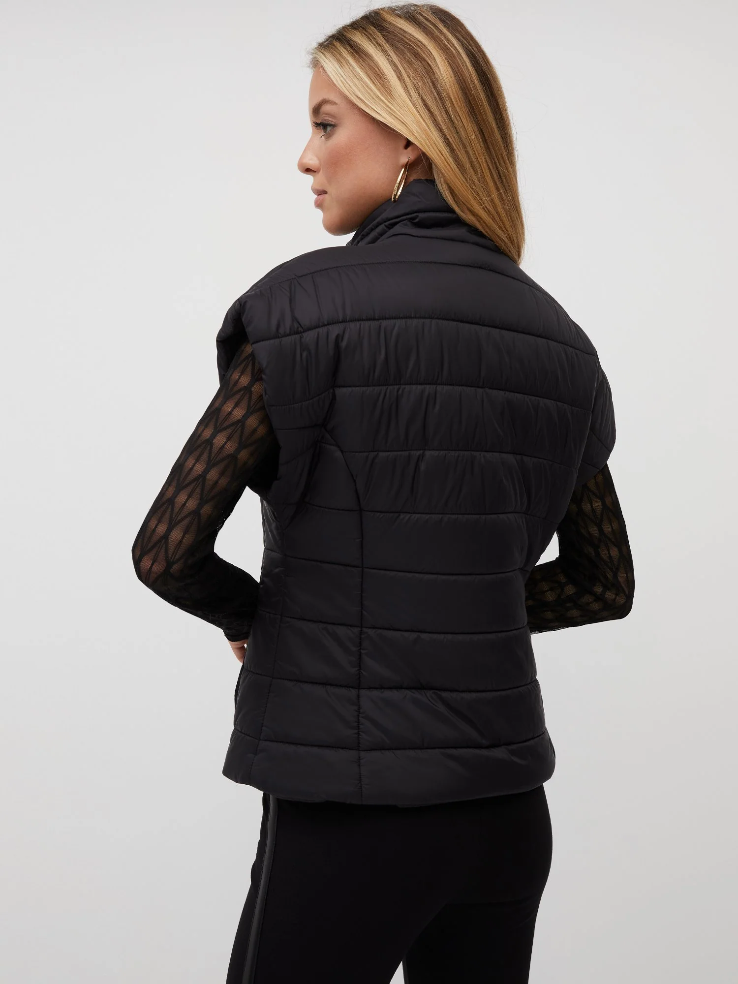 Short-Sleeve Zip-Front Puffer Vest - Image 3