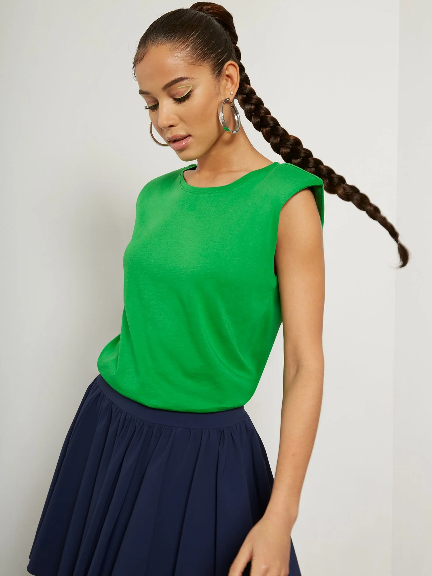 Shoulder Pad Crewneck Tee - Image 11