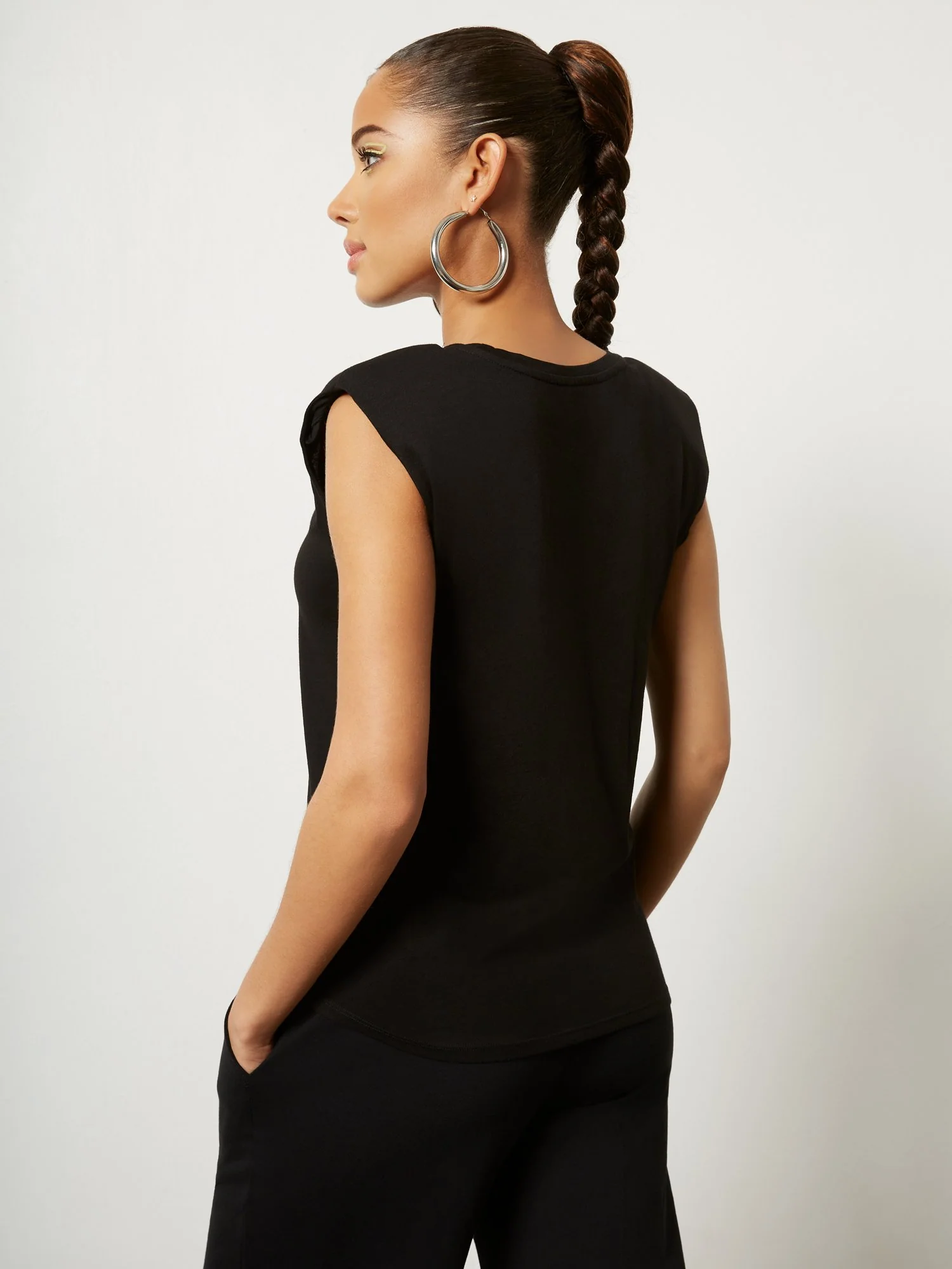 Shoulder Pad Crewneck Tee - Image 3
