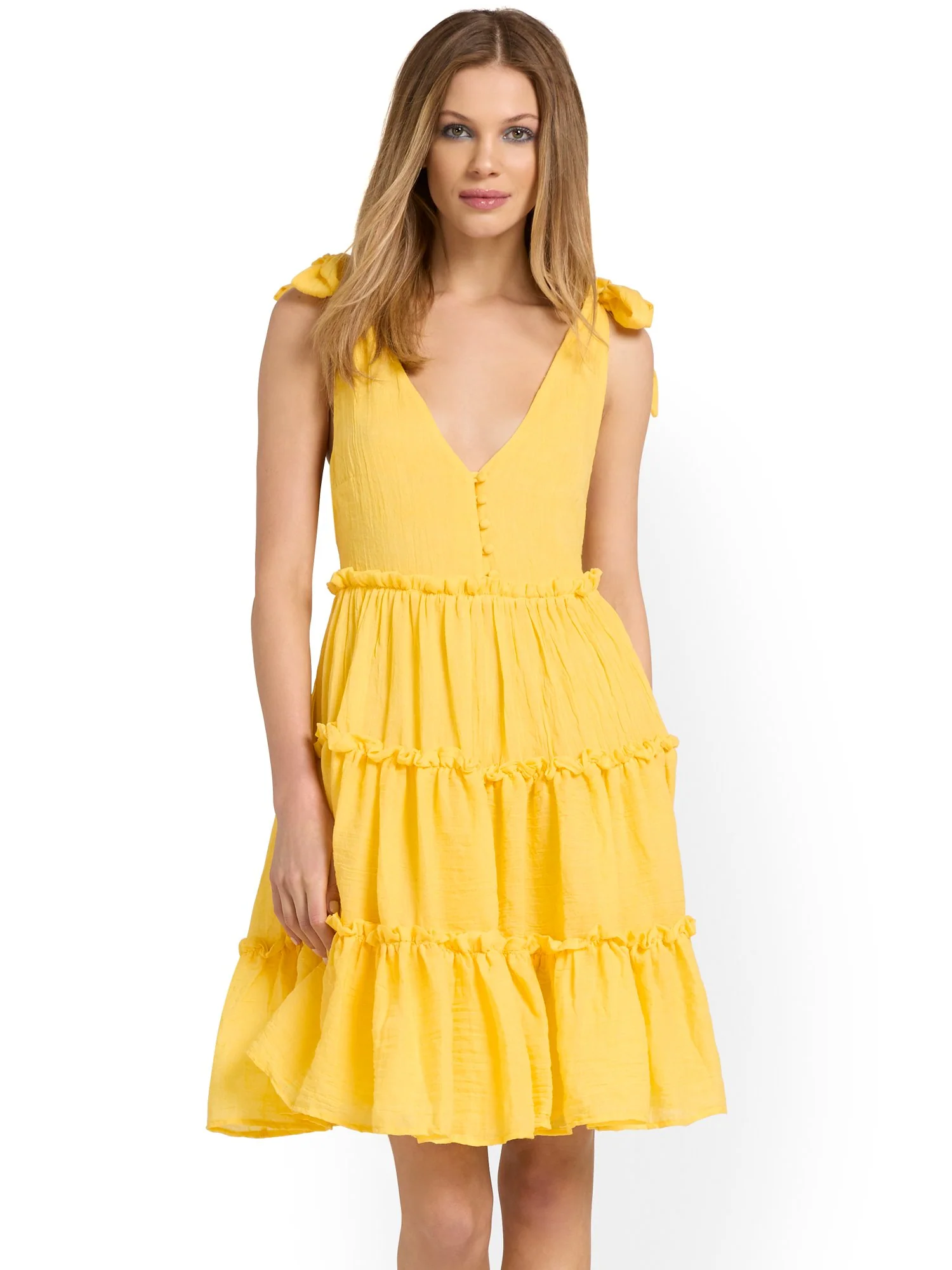 Free The Roses Shoulder-Tie Tiered Dress - Brands We Love - Image 6