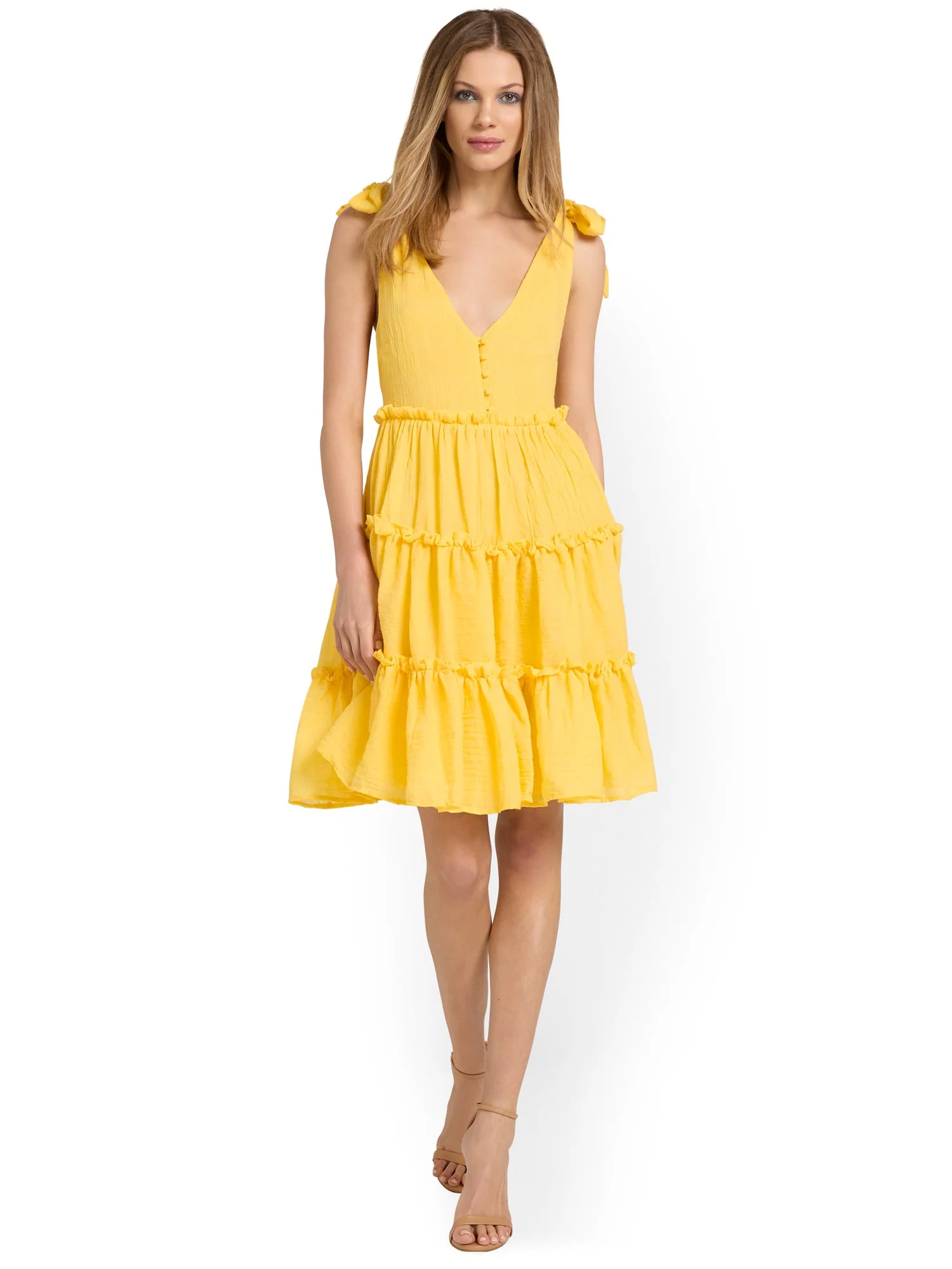 Free The Roses Shoulder-Tie Tiered Dress - Brands We Love - Image 8