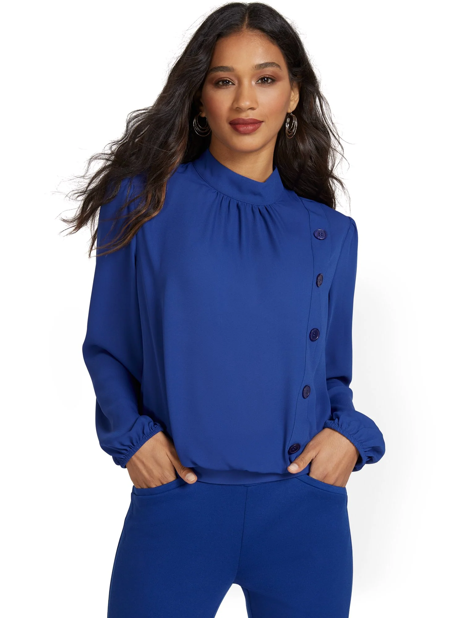 Side-Button Blouse - Image 7