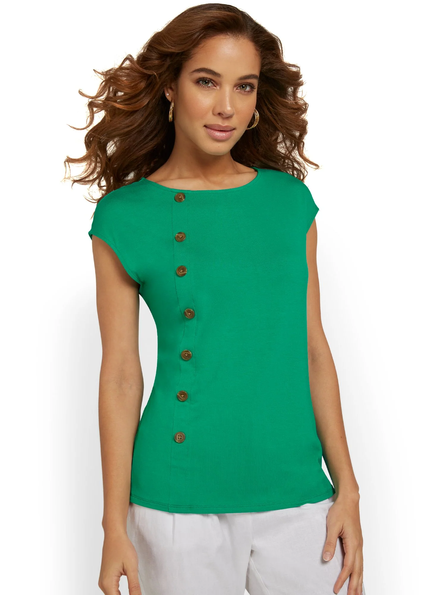 Side-Button Knit Top - Image 9
