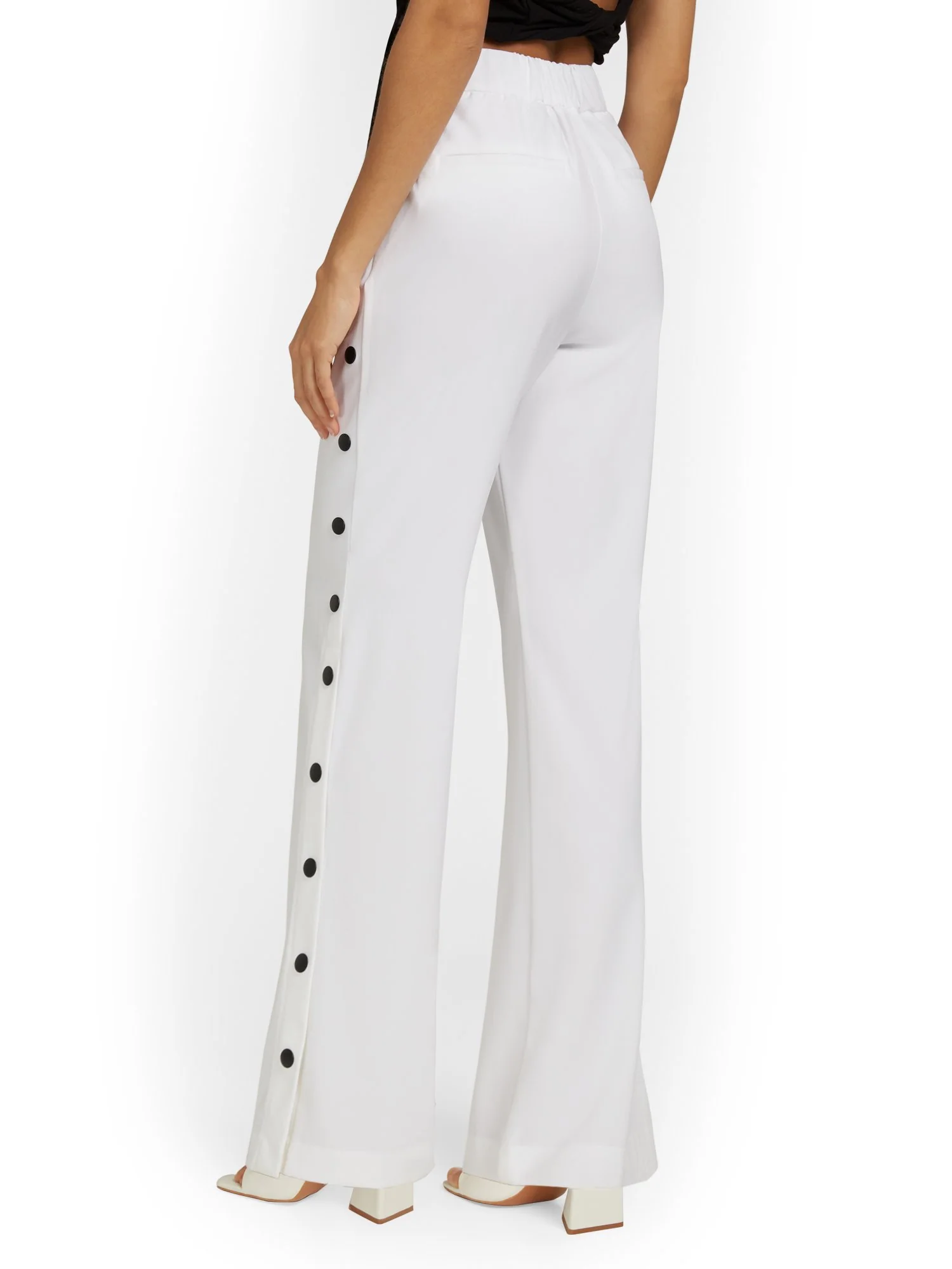 Side-Button Wide-Leg Pant - Image 3