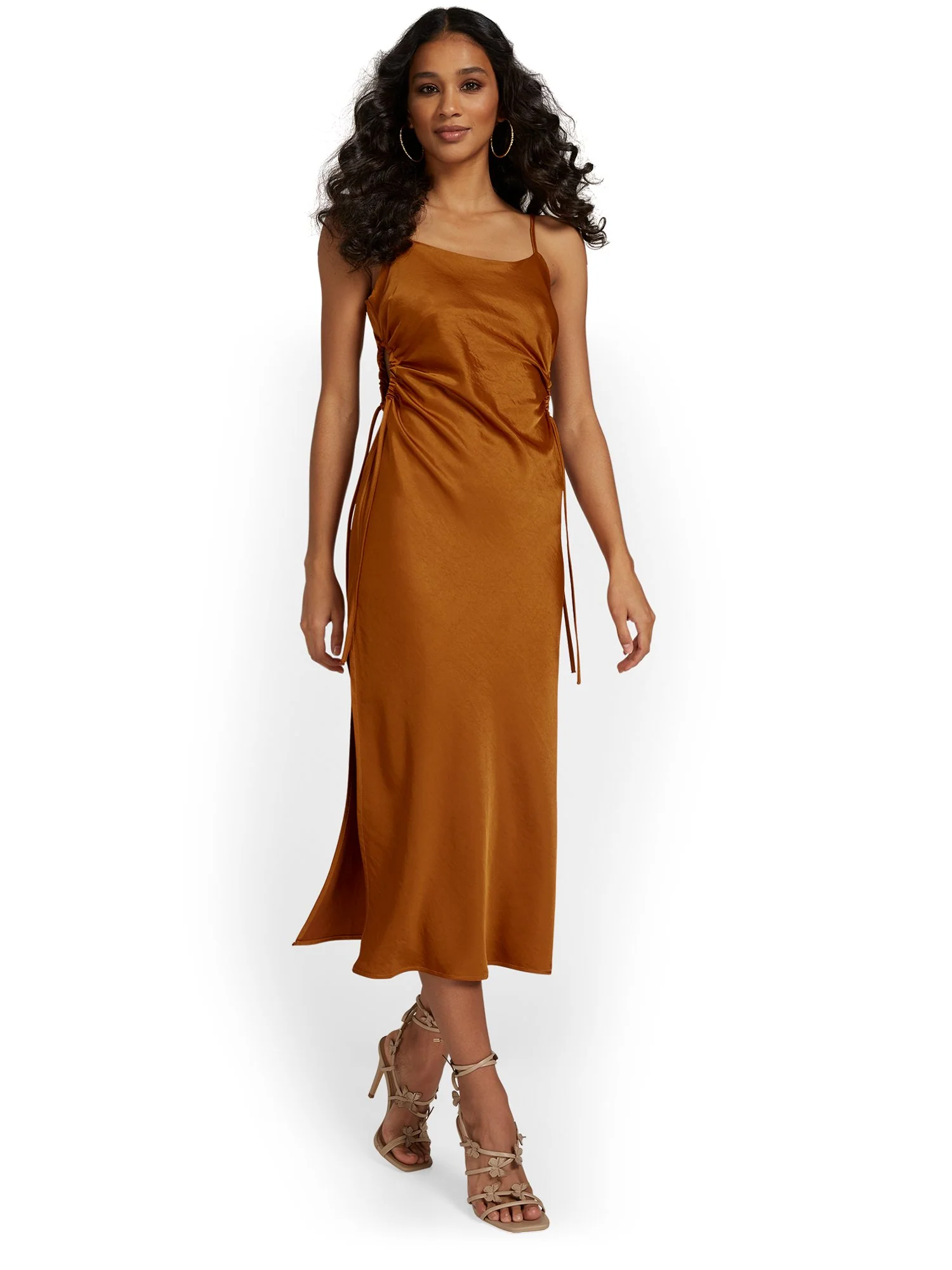 Sans Souci Side Cut-Out Satin Midi Dress - Brands We Love - Image 2