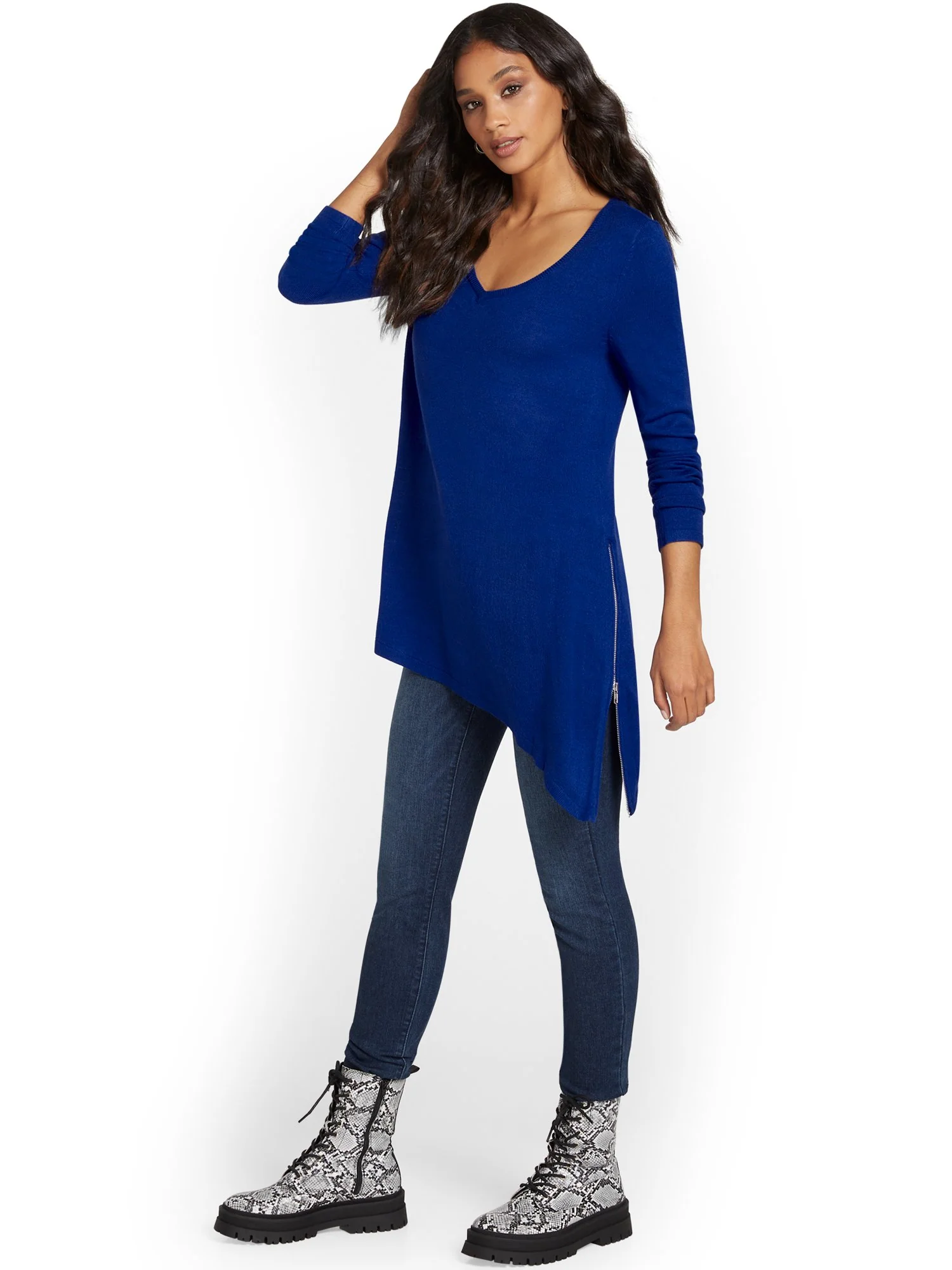 Side-Zip Tunic Sweater - Image 18