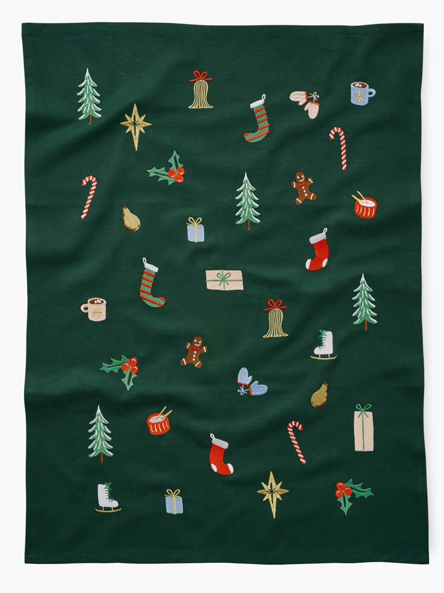 Rifle Paper Co. Signs of The Season Embroidered Tea Towel - Brands We Love - Image 2