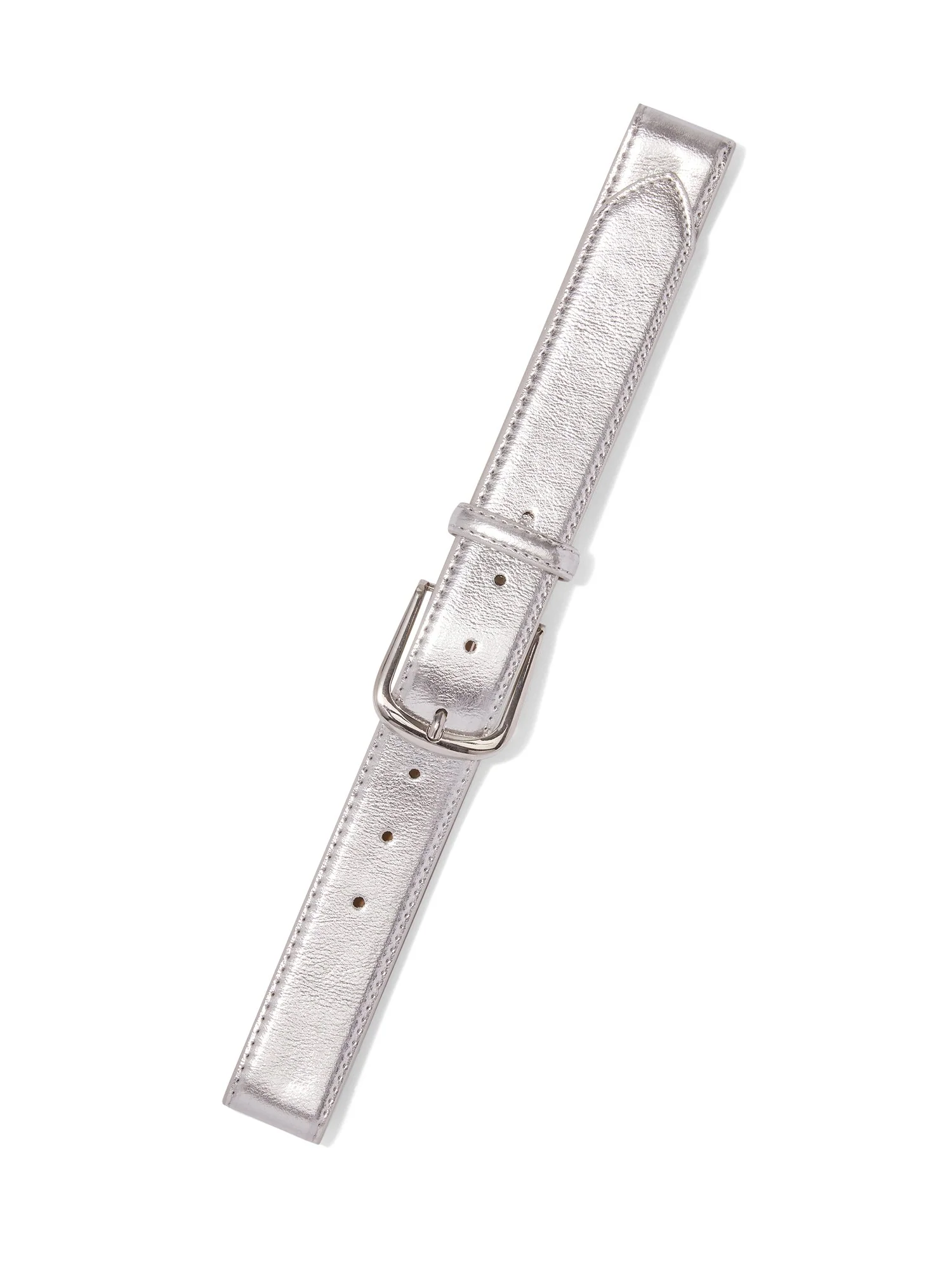 Silver Metallic Belt