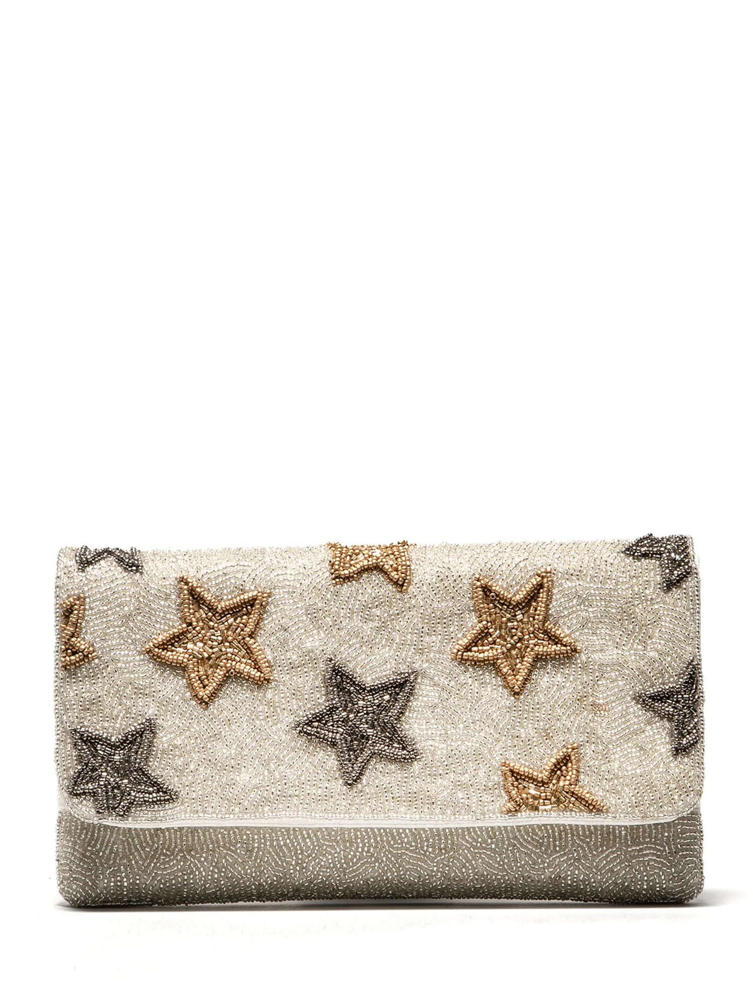 Silver Stars Beaded Clutch - Image 2