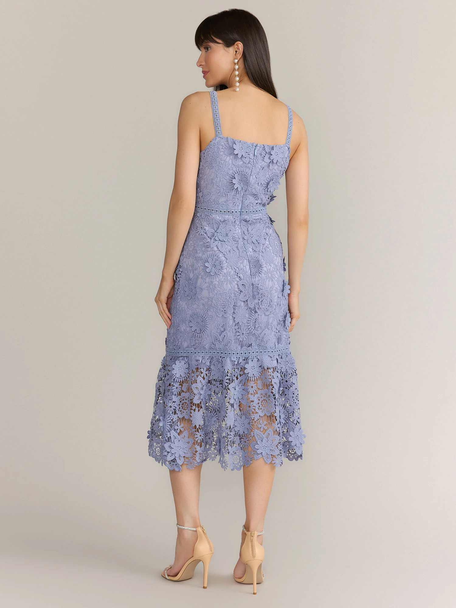 Just Me Sleeveless 3D Floral Dress - Brands We Love - Image 3