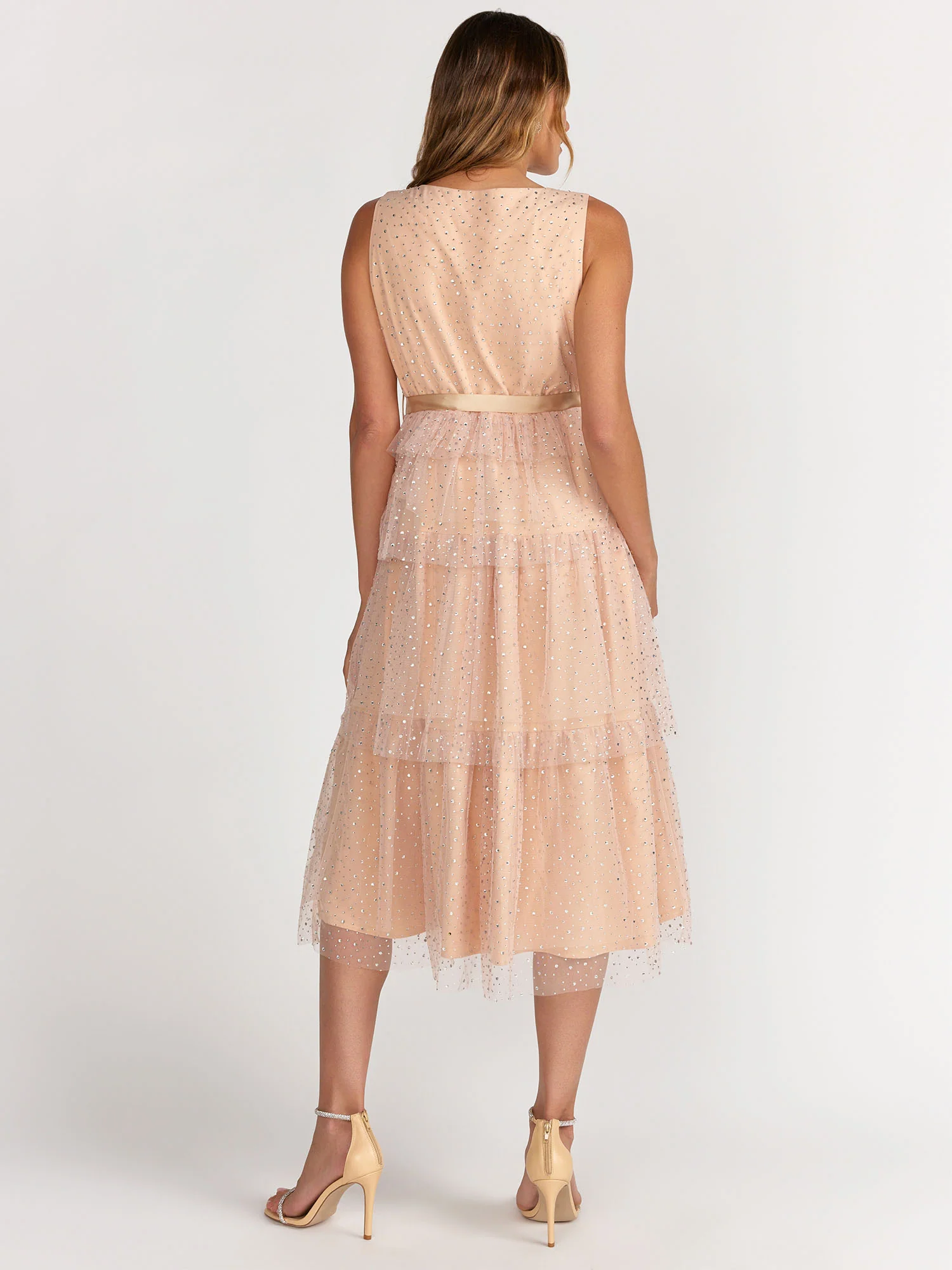 Embellished Mesh Tiered Maxi Dress - Image 3