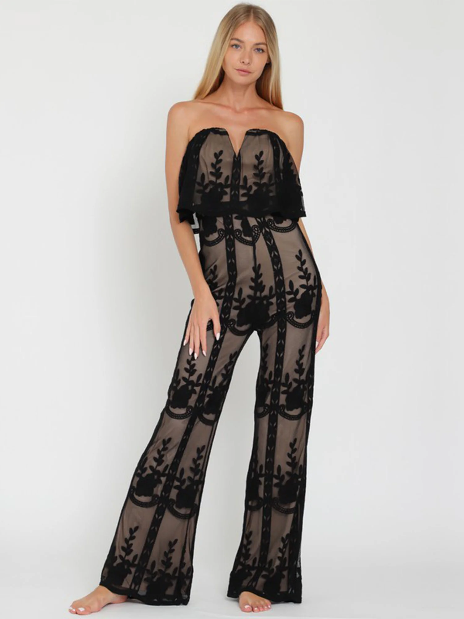 Aakaa Strapless Lace Jumpsuit - Brands We Love - Image 2