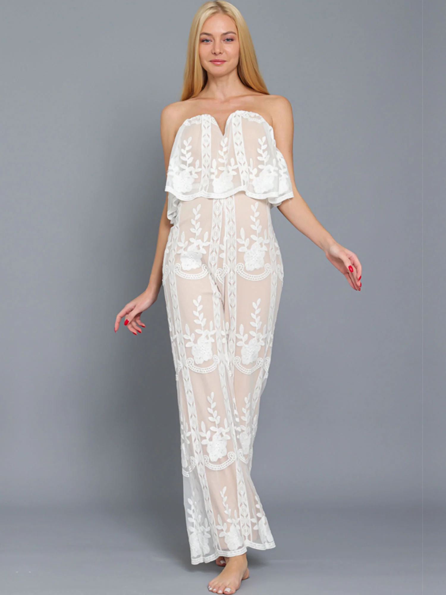 Aakaa Strapless Lace Jumpsuit - Brands We Love - Image 7