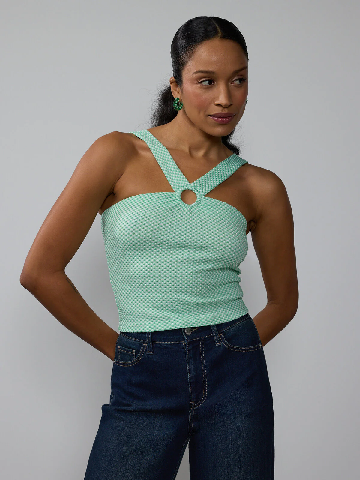 O-Ring Halter Neck Tank Top