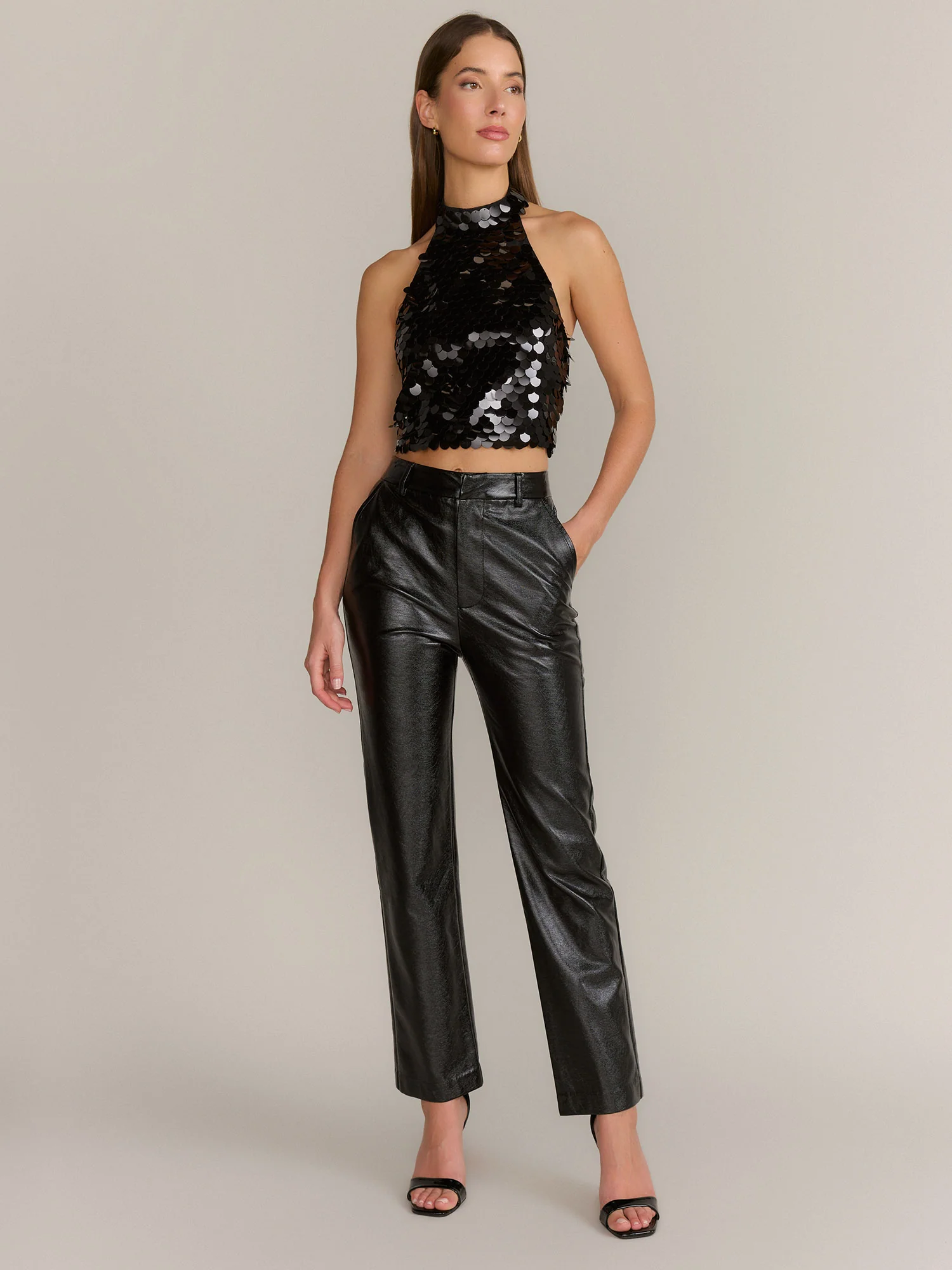 Do + Be Sleeveless Sequin Halter Neck Top - Brands We Love - Image 2