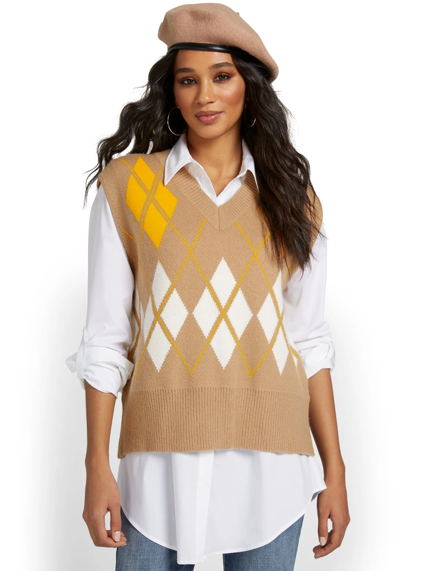 Mable Inc Sleeveless Argyle Sweater Vest - Brands We Love - Image 2