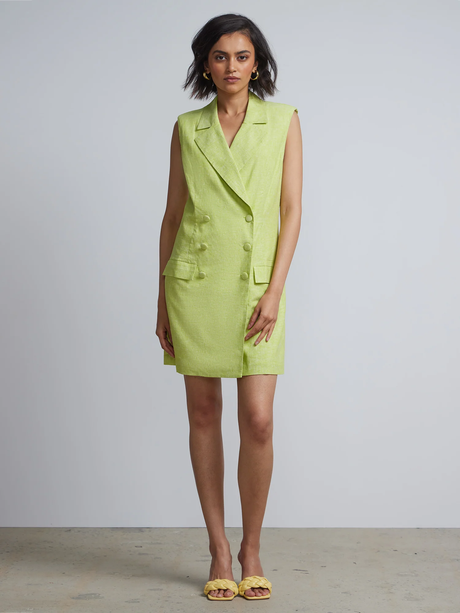 Sleeveless Blazer Dress