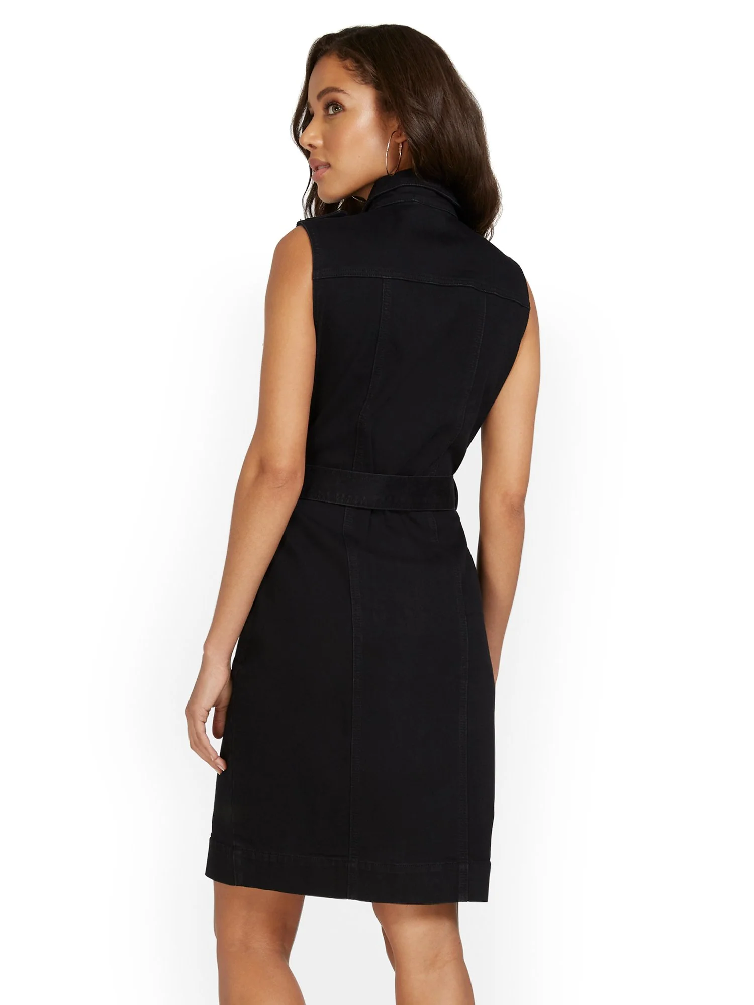 Sleeveless Denim Dress - Image 3